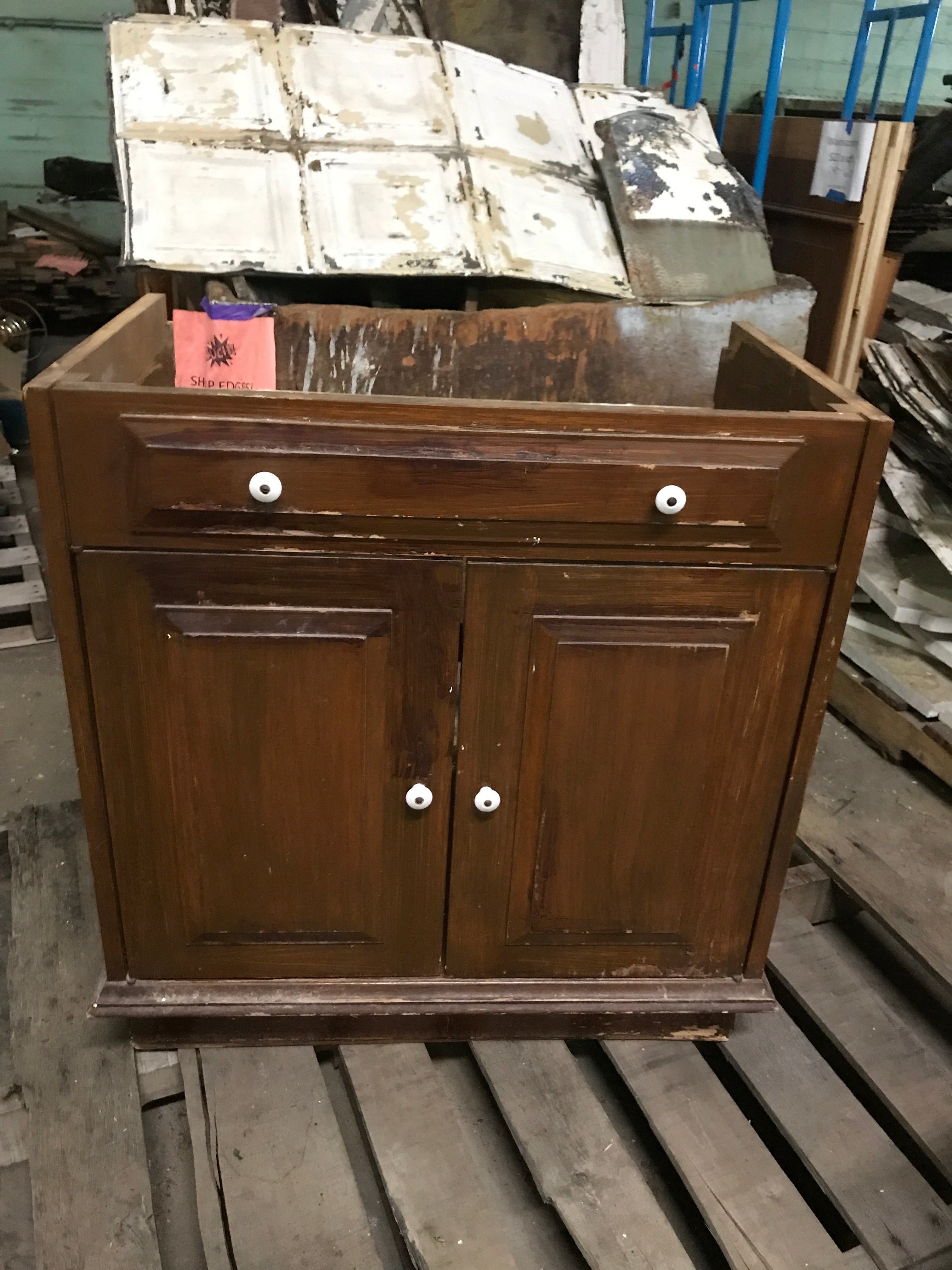 Vintage Vanity Sink Cabinet 27"
