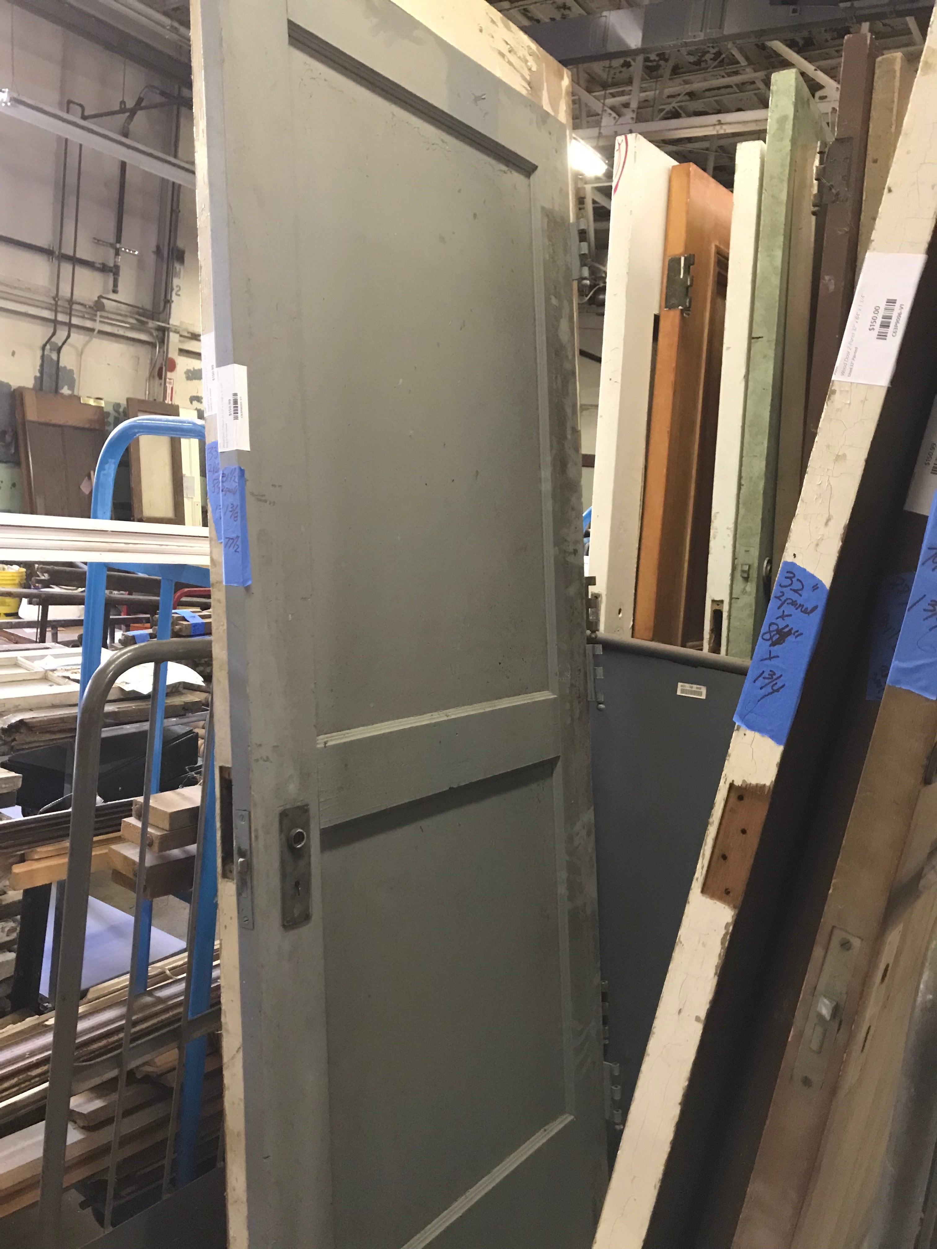 Wood Door 2-Panel 31 1/2" x 1/3/8" x 77 1/2"