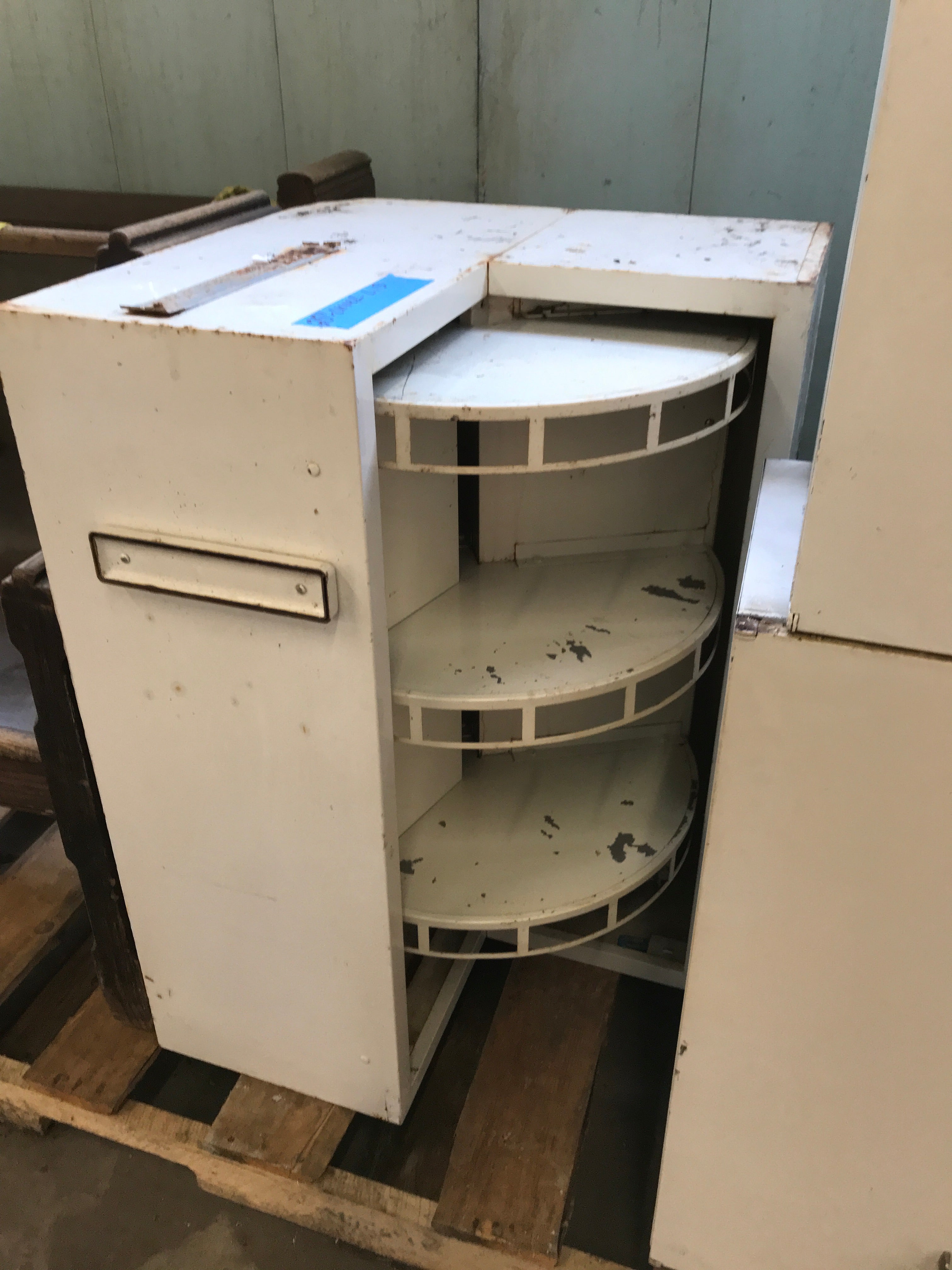 Metal Corner Cabinet - Lazy Susan