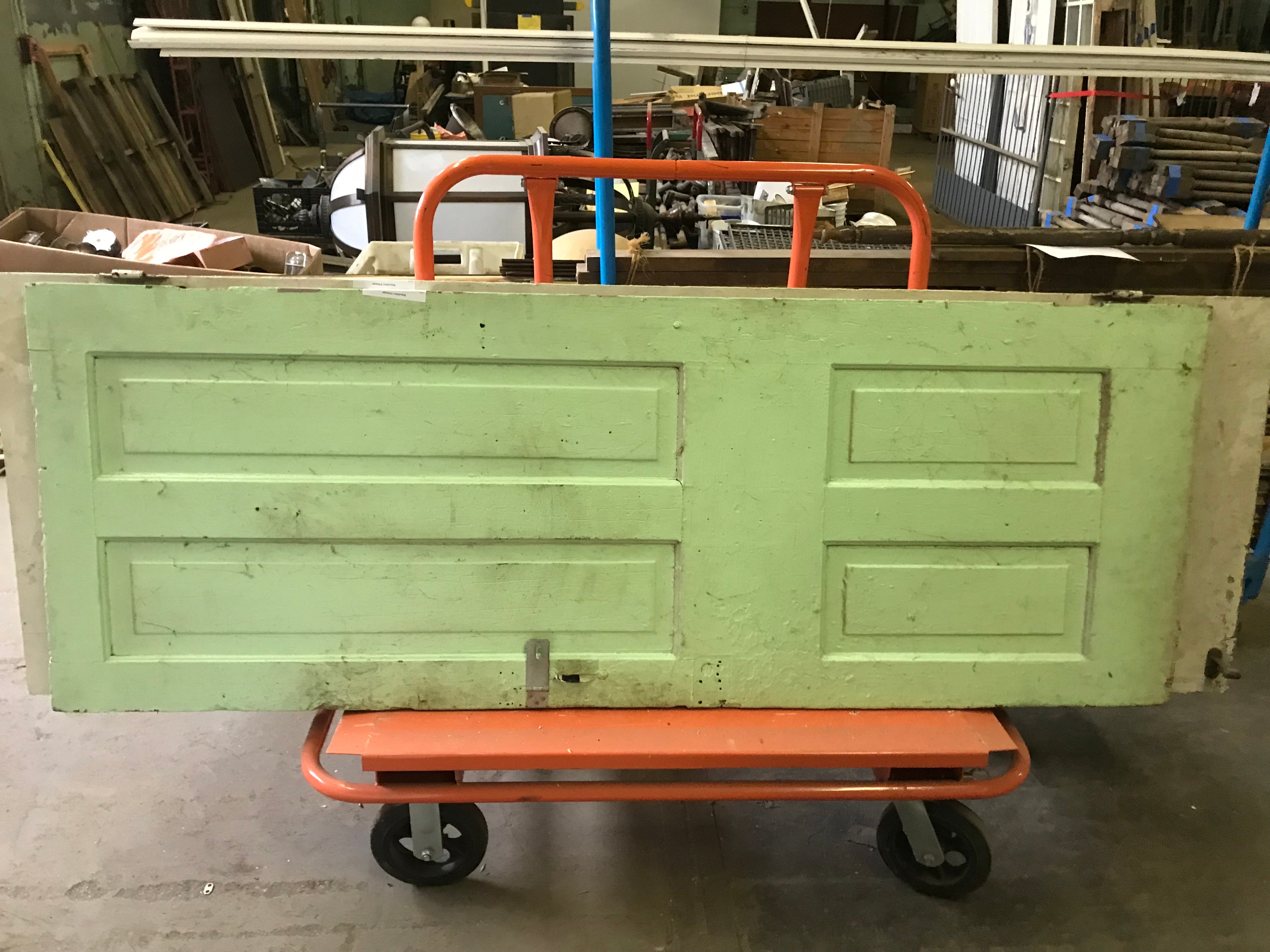 Salvaged Wood Door 4- Vertical Panel  27 3/4" x 75 1/2" x 1"