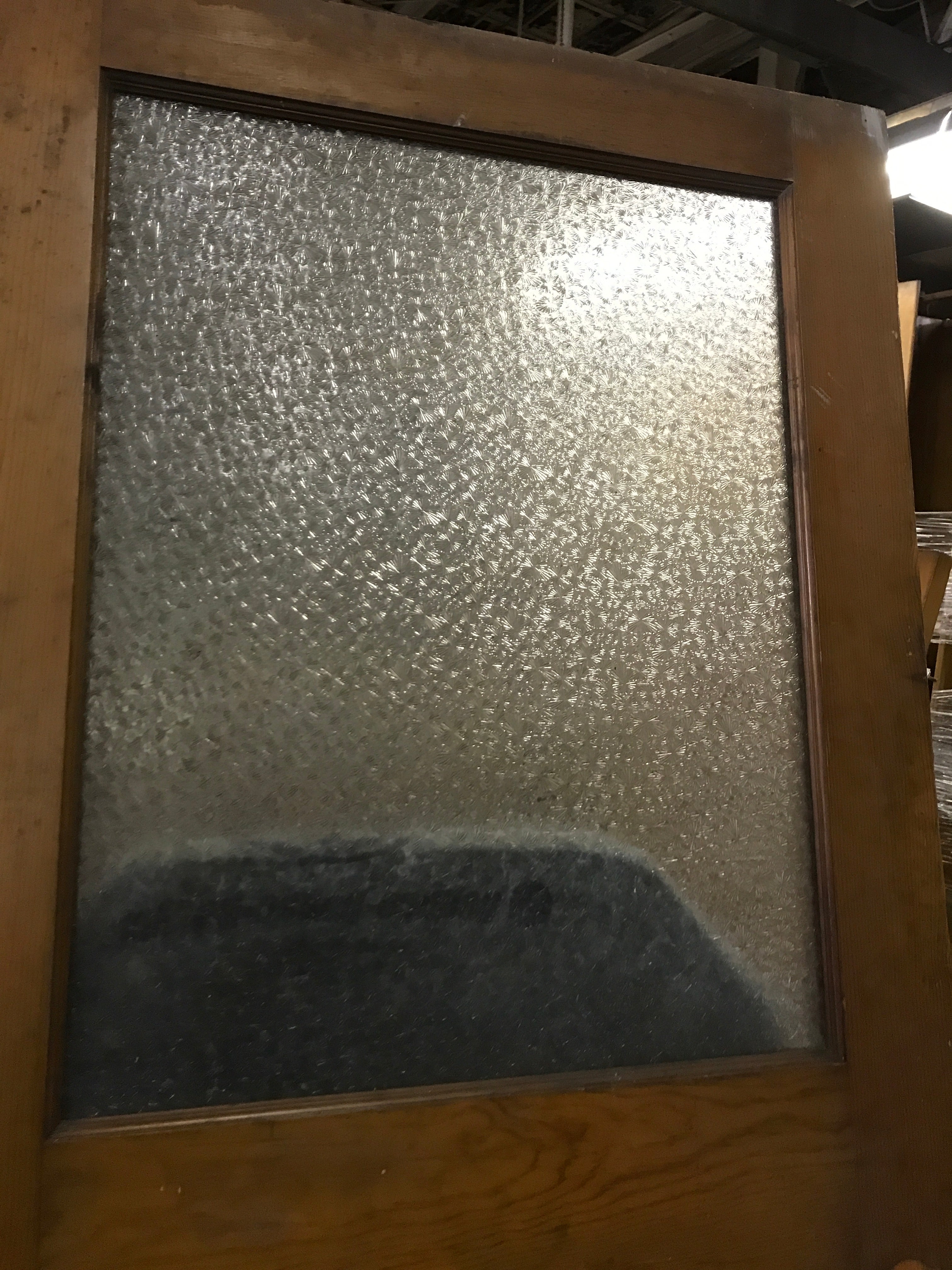 Three Panel Door 32" x 77 3/4" x 1 3/8" privacy glass