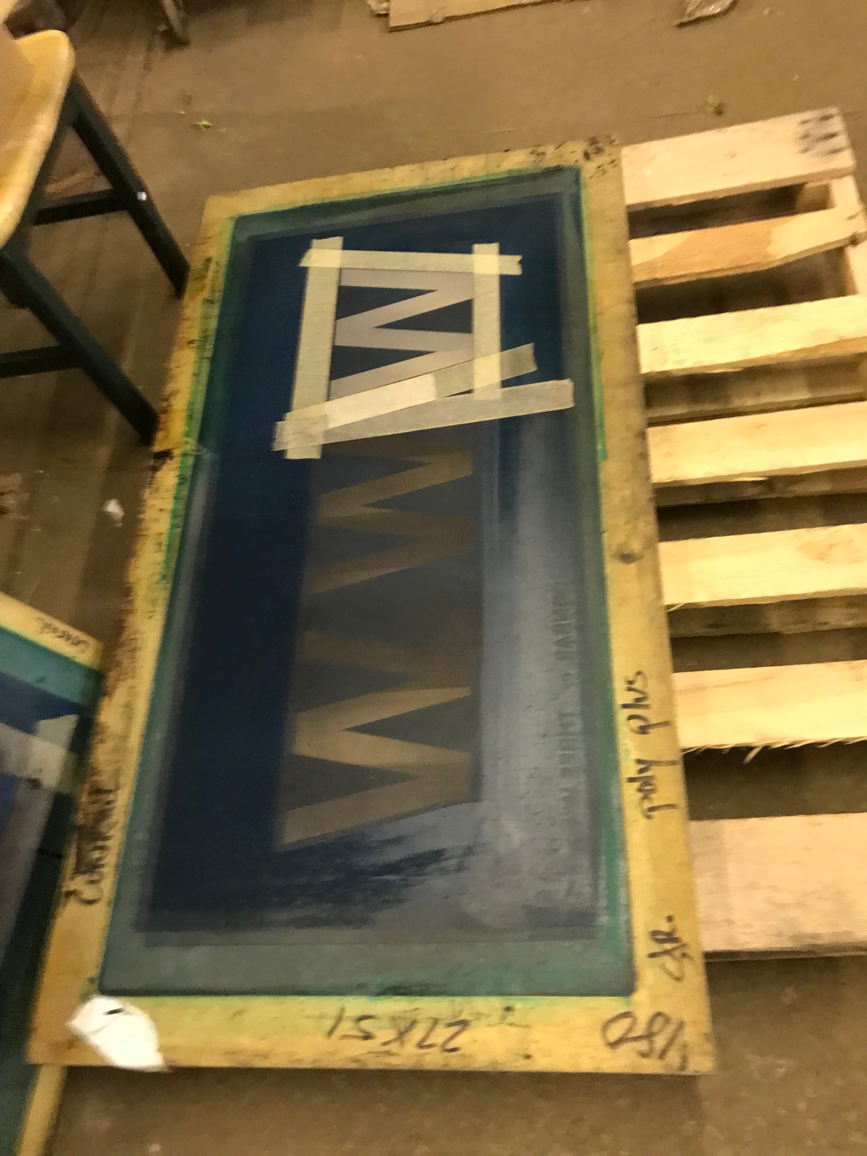 Metal Frame Screen Print 27" x 51"