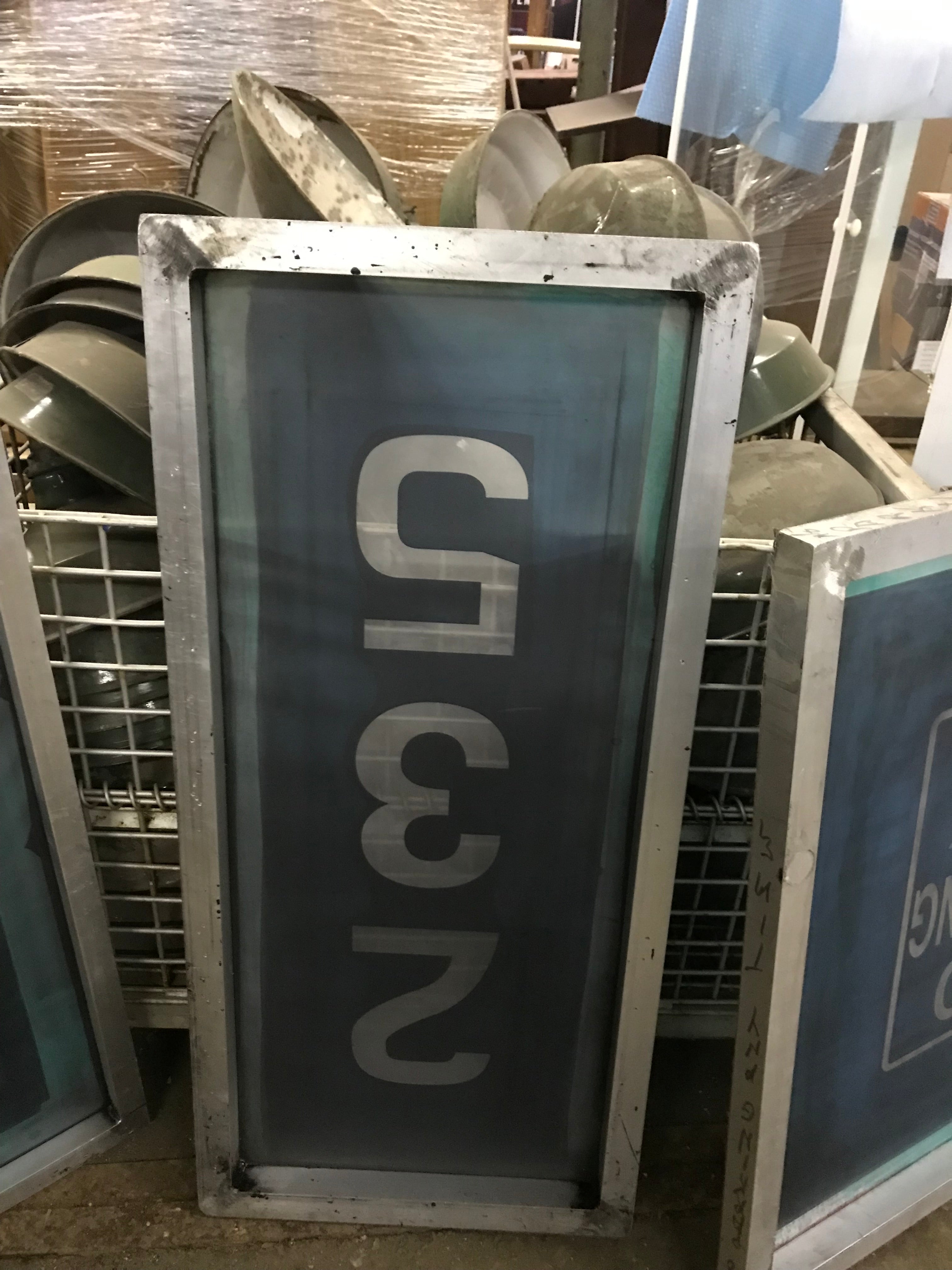 Metal Frame Screen Print  19" x 41"