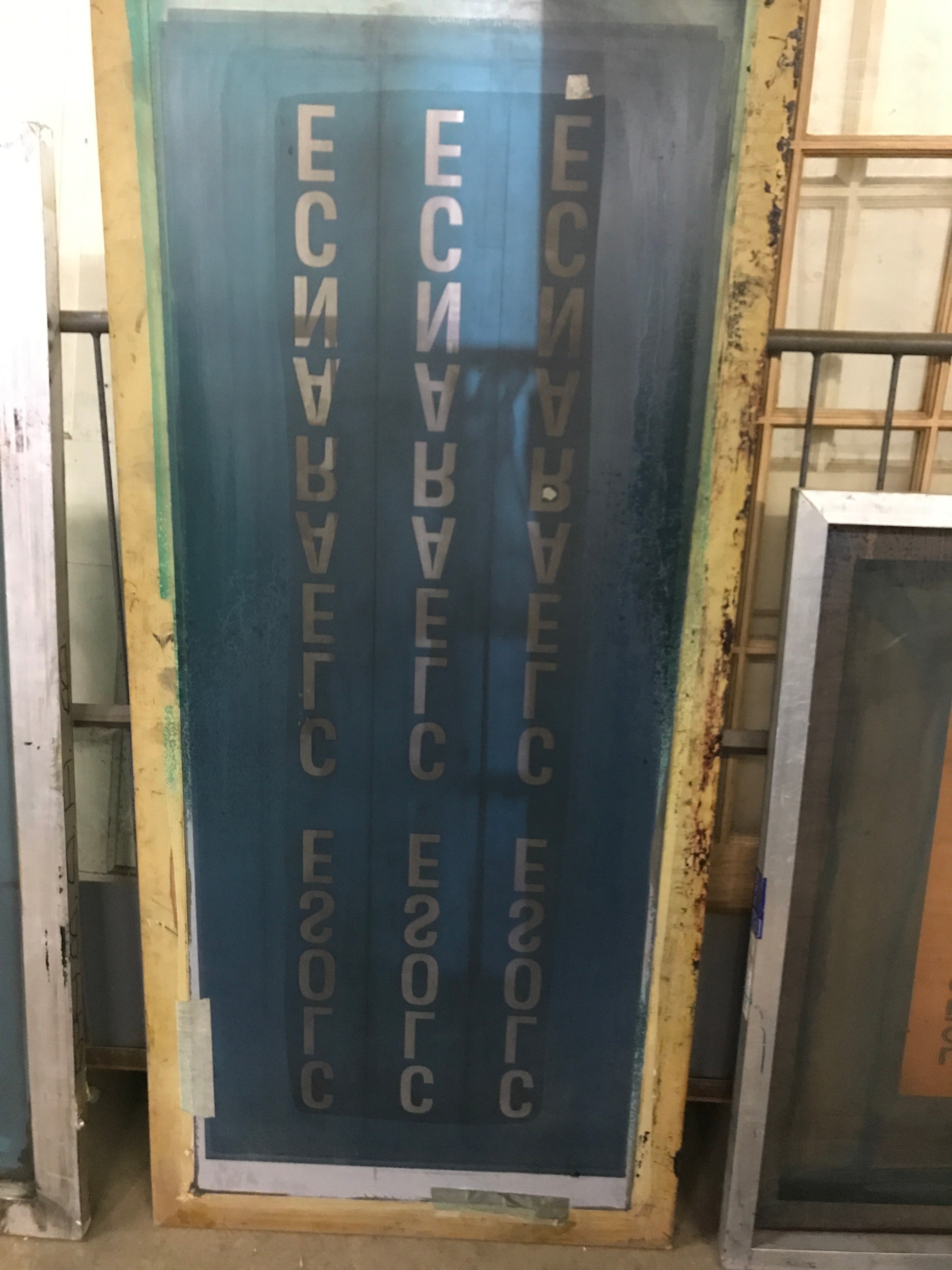 Metal Frame Screen Print 30" x 68"