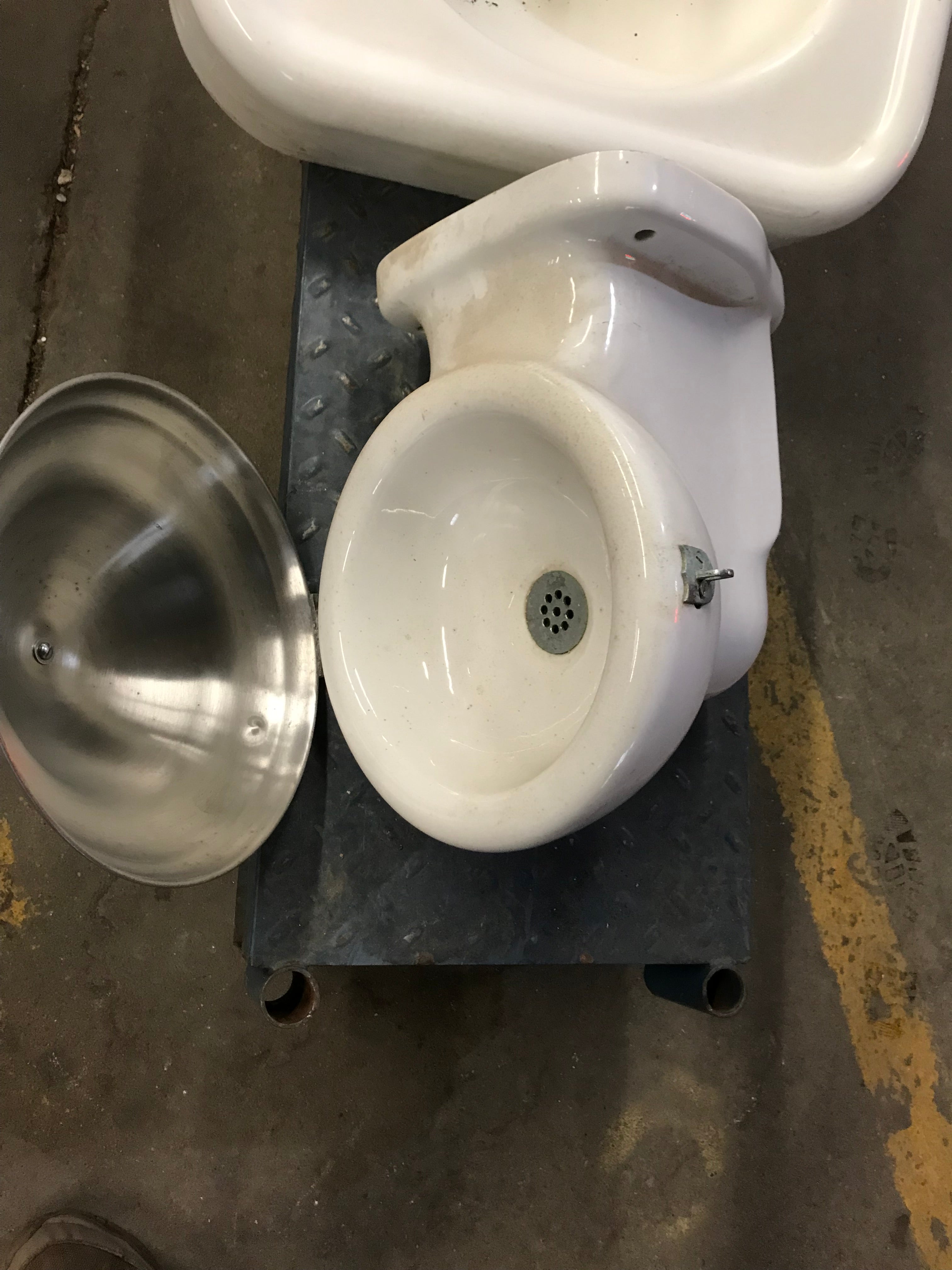 Holy Water Sink with Stainless Steel Lid