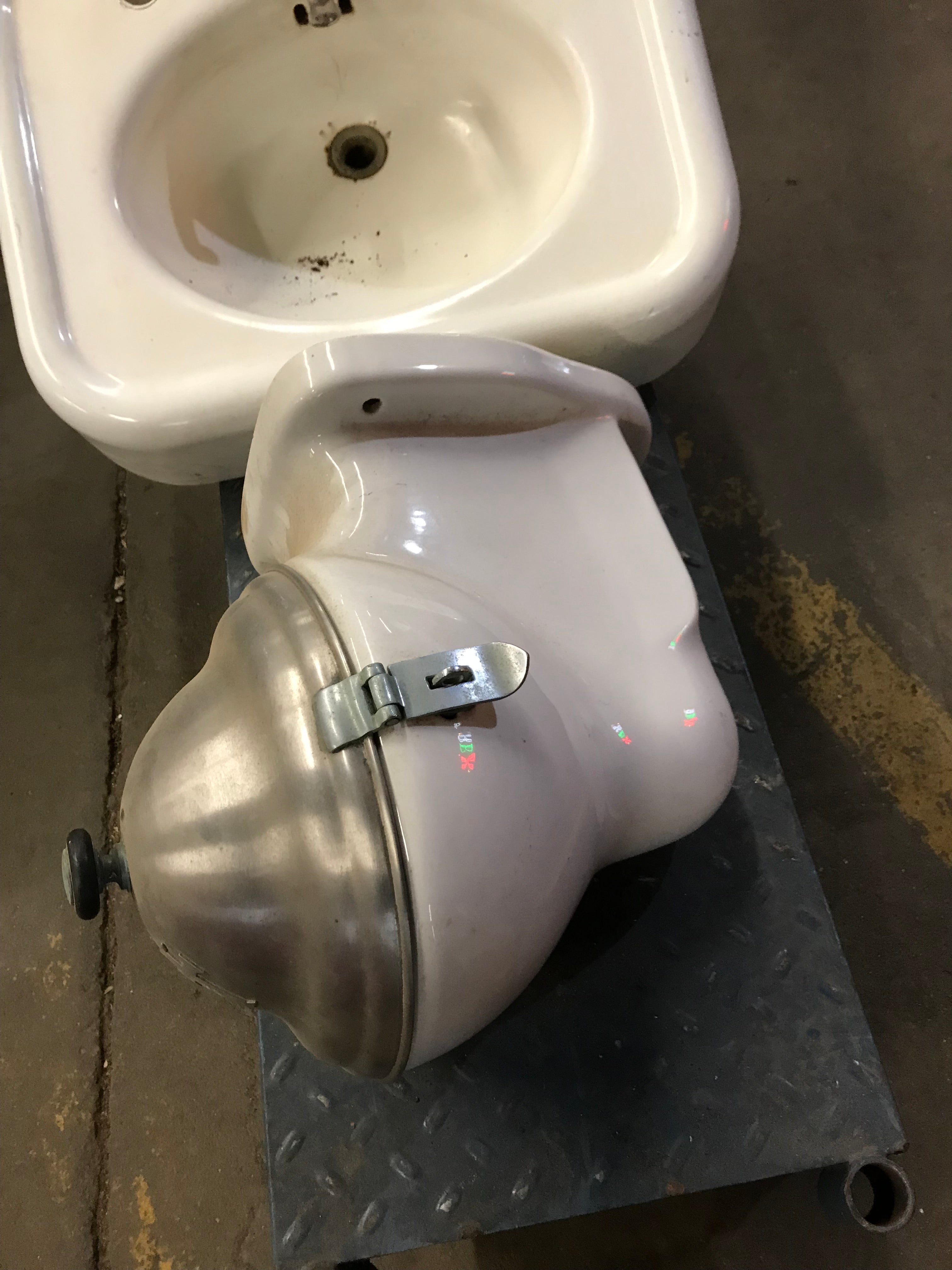 Holy Water Sink with Stainless Steel Lid