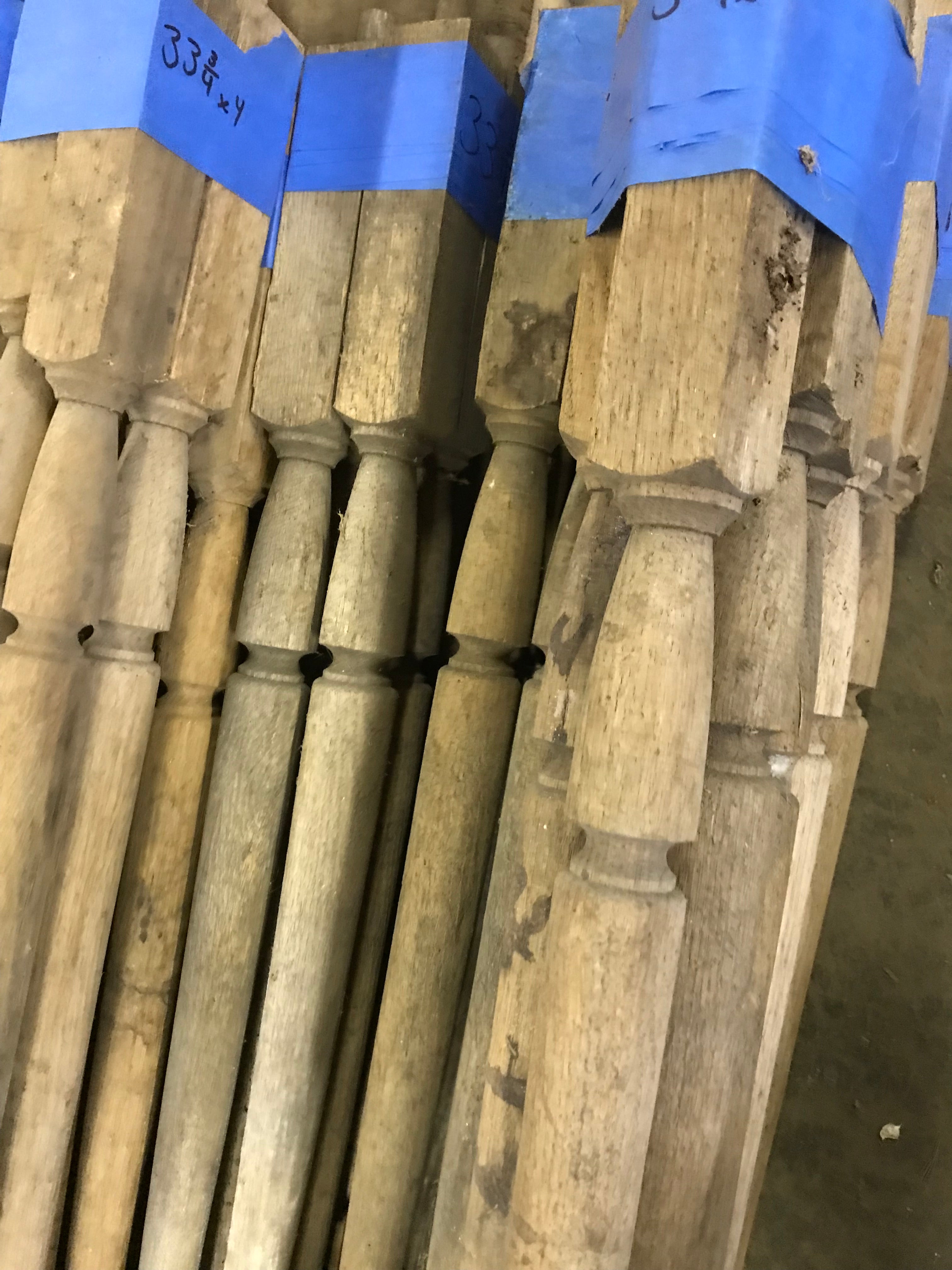 Lot of 50 Wood Railing Spindles