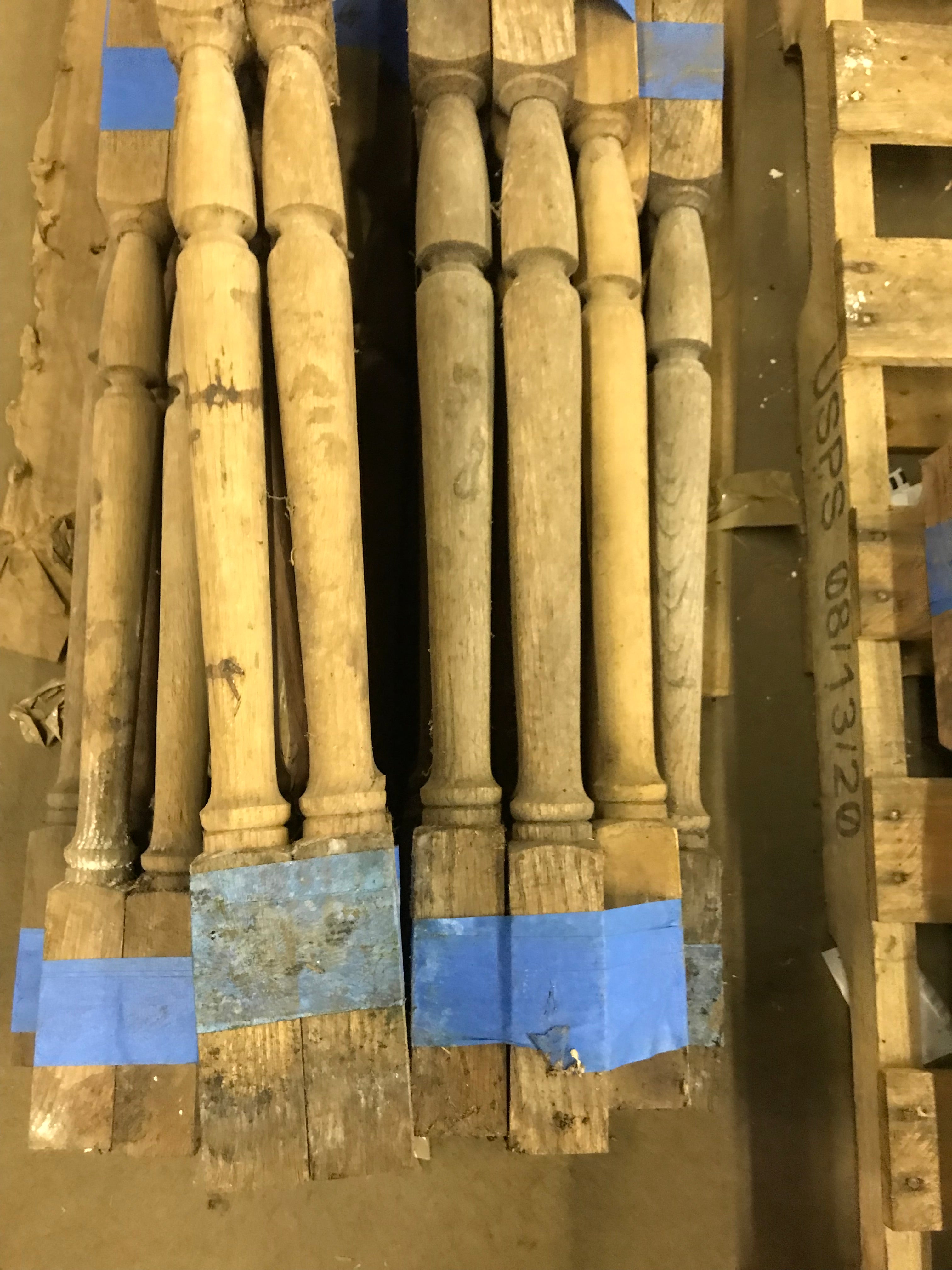 Lot of 32 Wood Railing Spindles