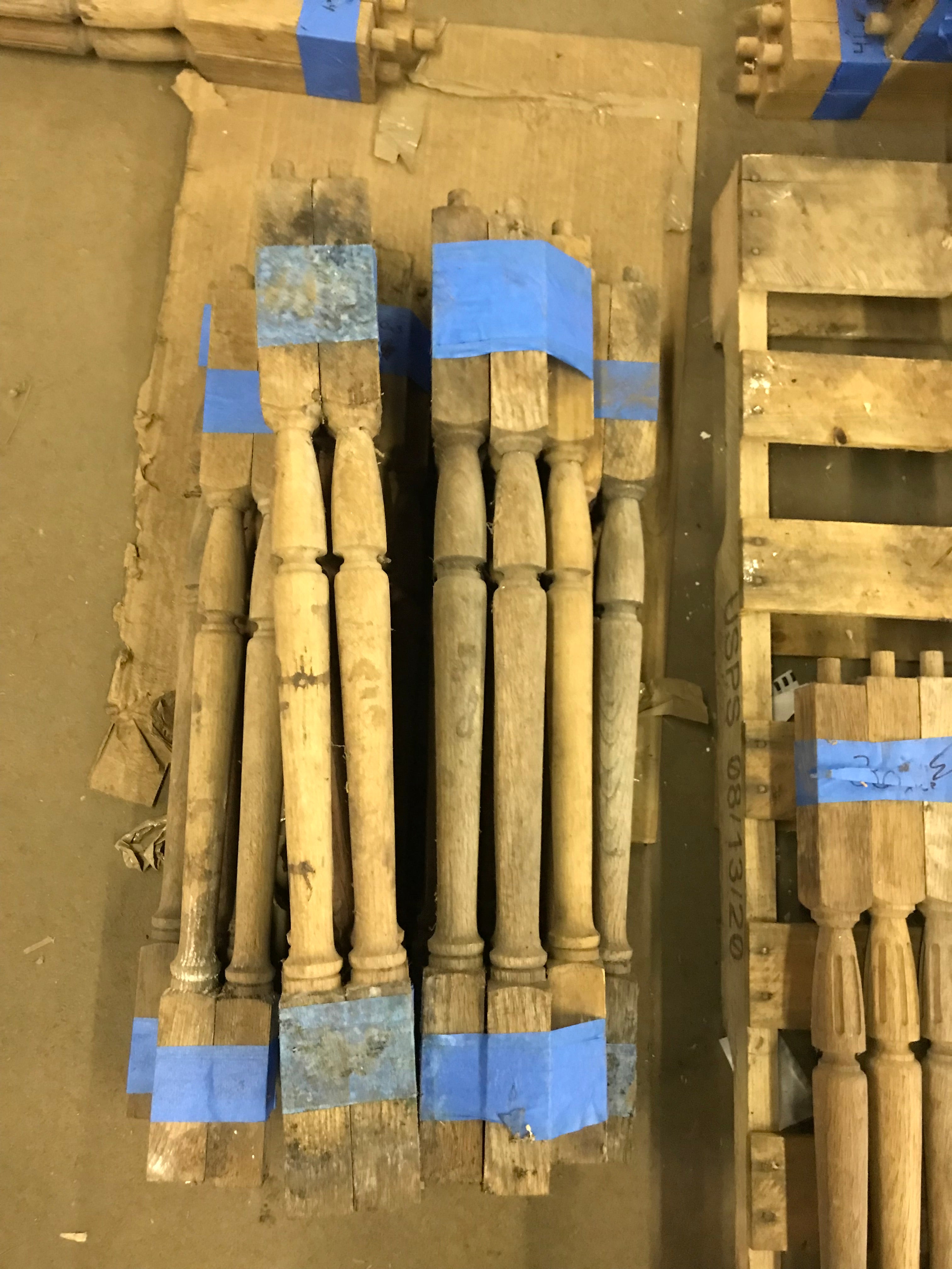 Lot of 32 Wood Railing Spindles