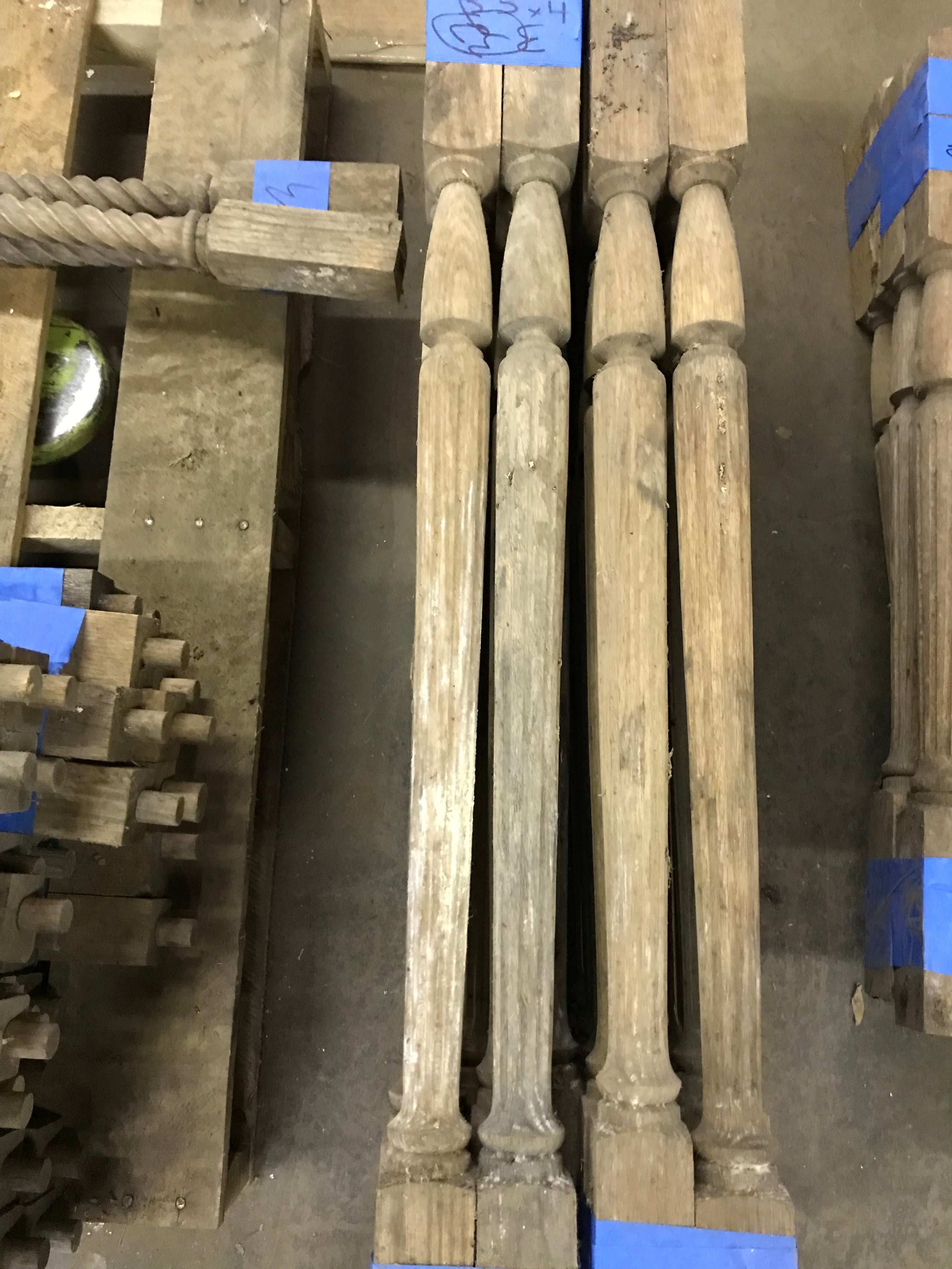 Lot of 32 Wood Railing Spindles