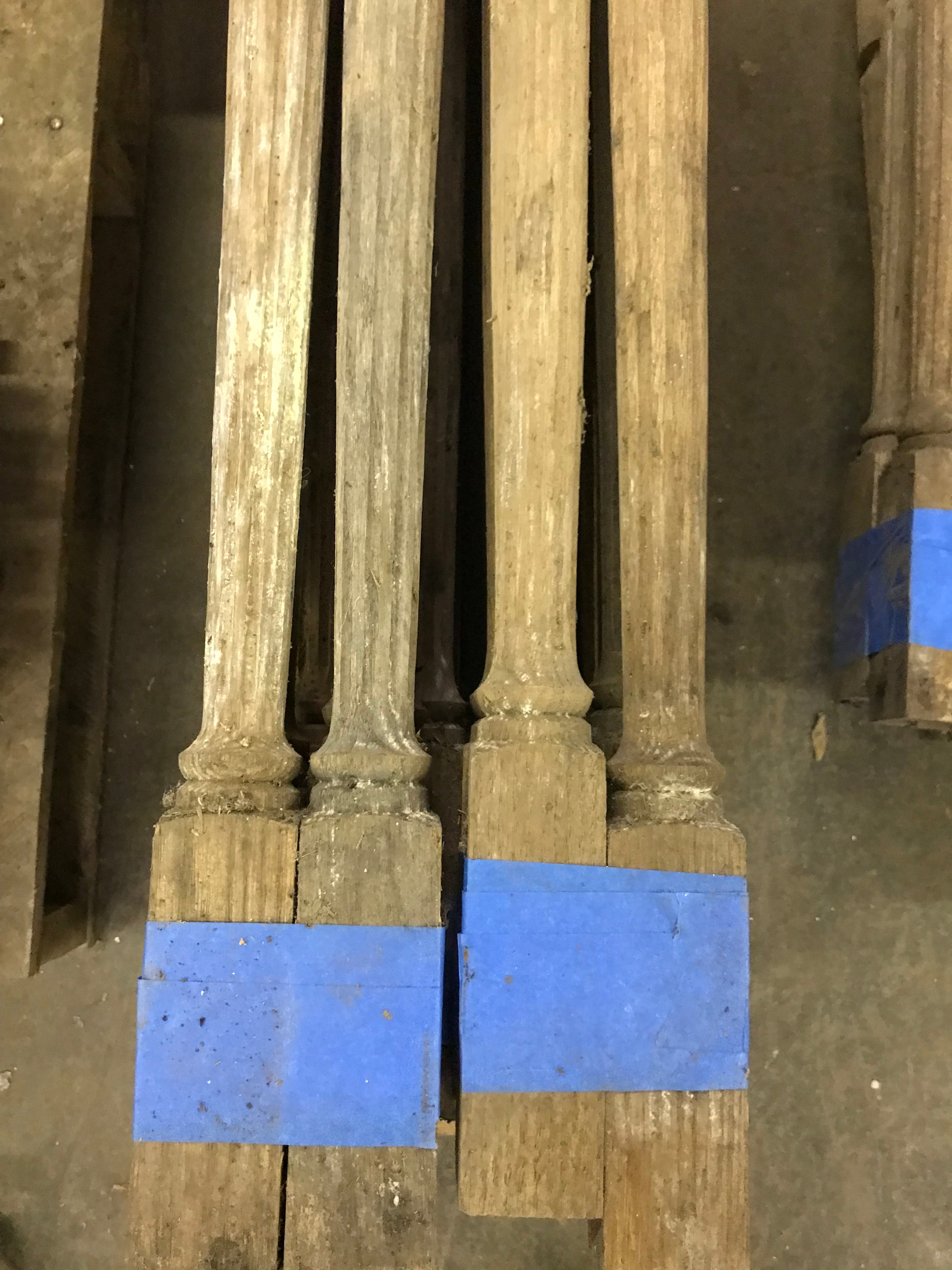 Lot of 32 Wood Railing Spindles