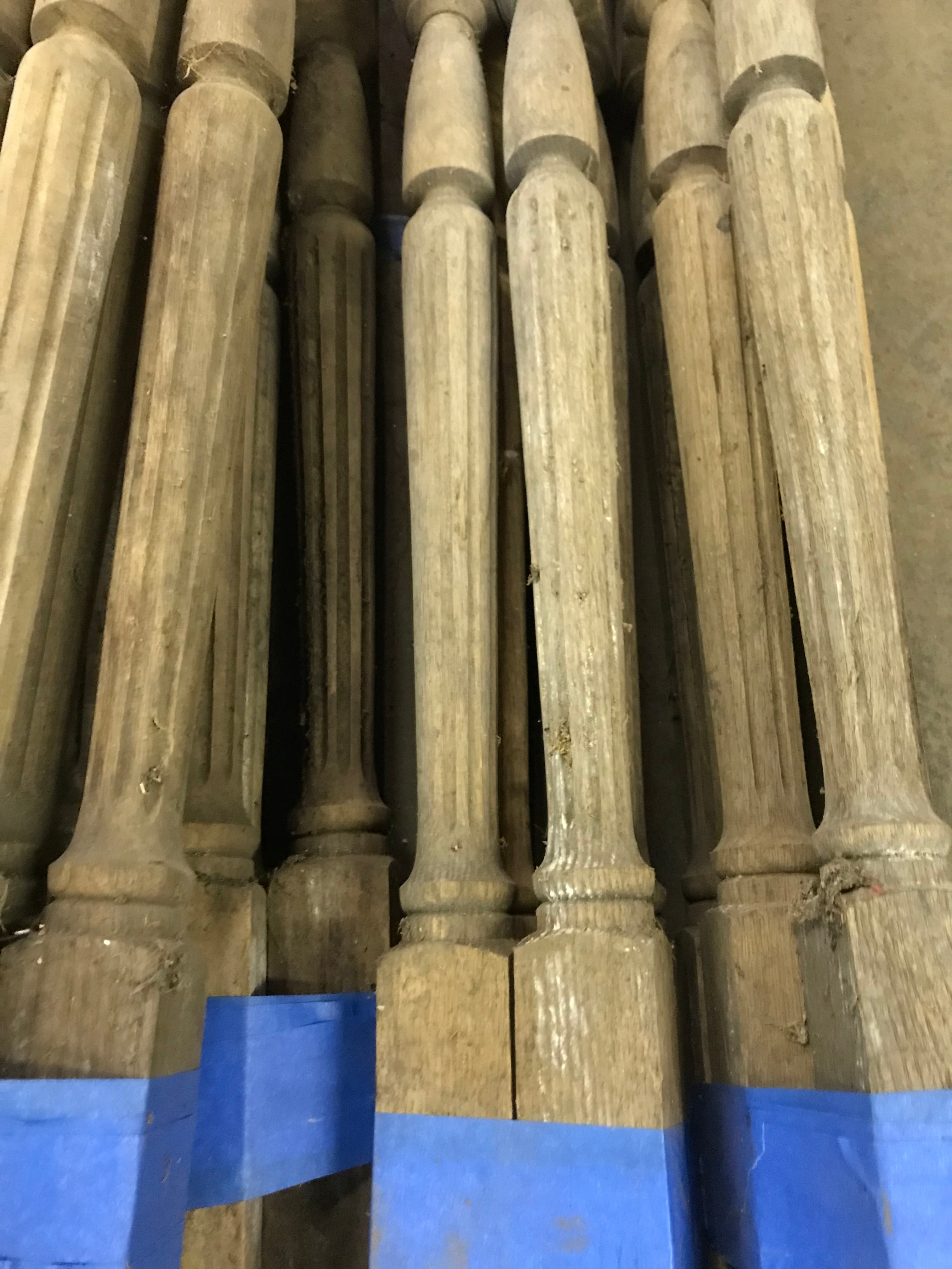 Lot of 19 Wood Railing Spindles