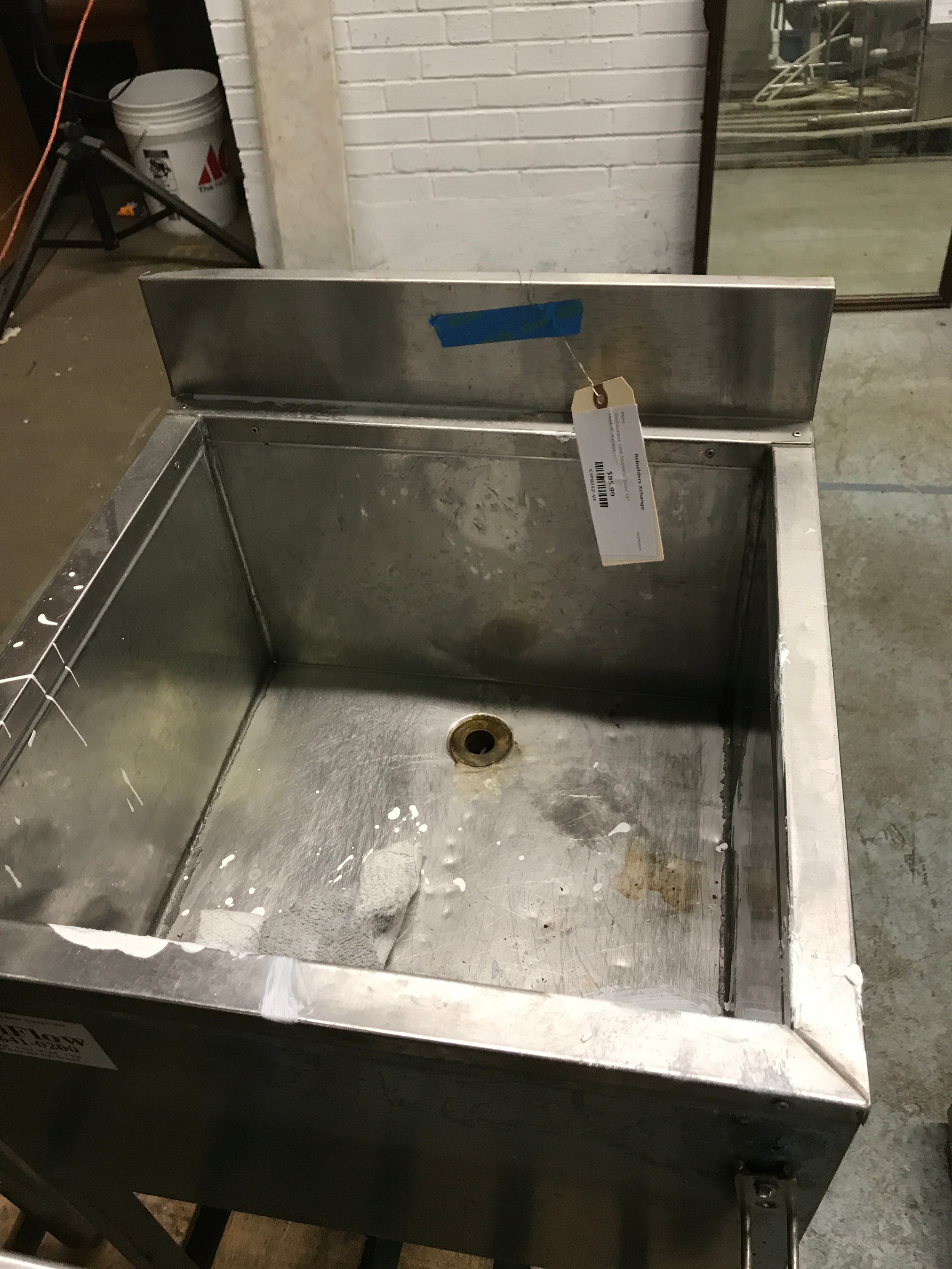 Restaurant Sink Stainless Steel 18"