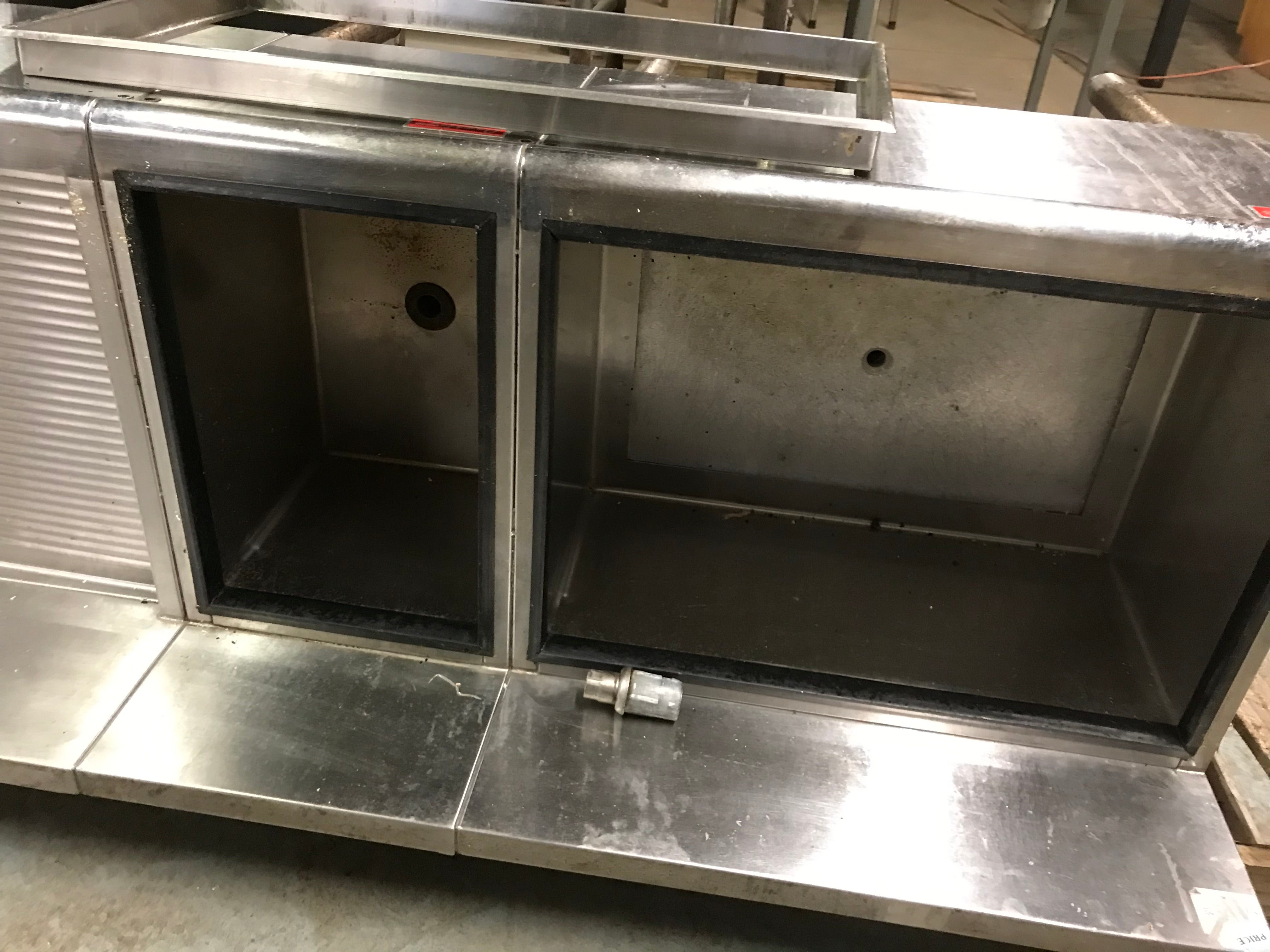 Stainless Steel  Bar Sink - Dual Sinks and End Drain Boards 84"