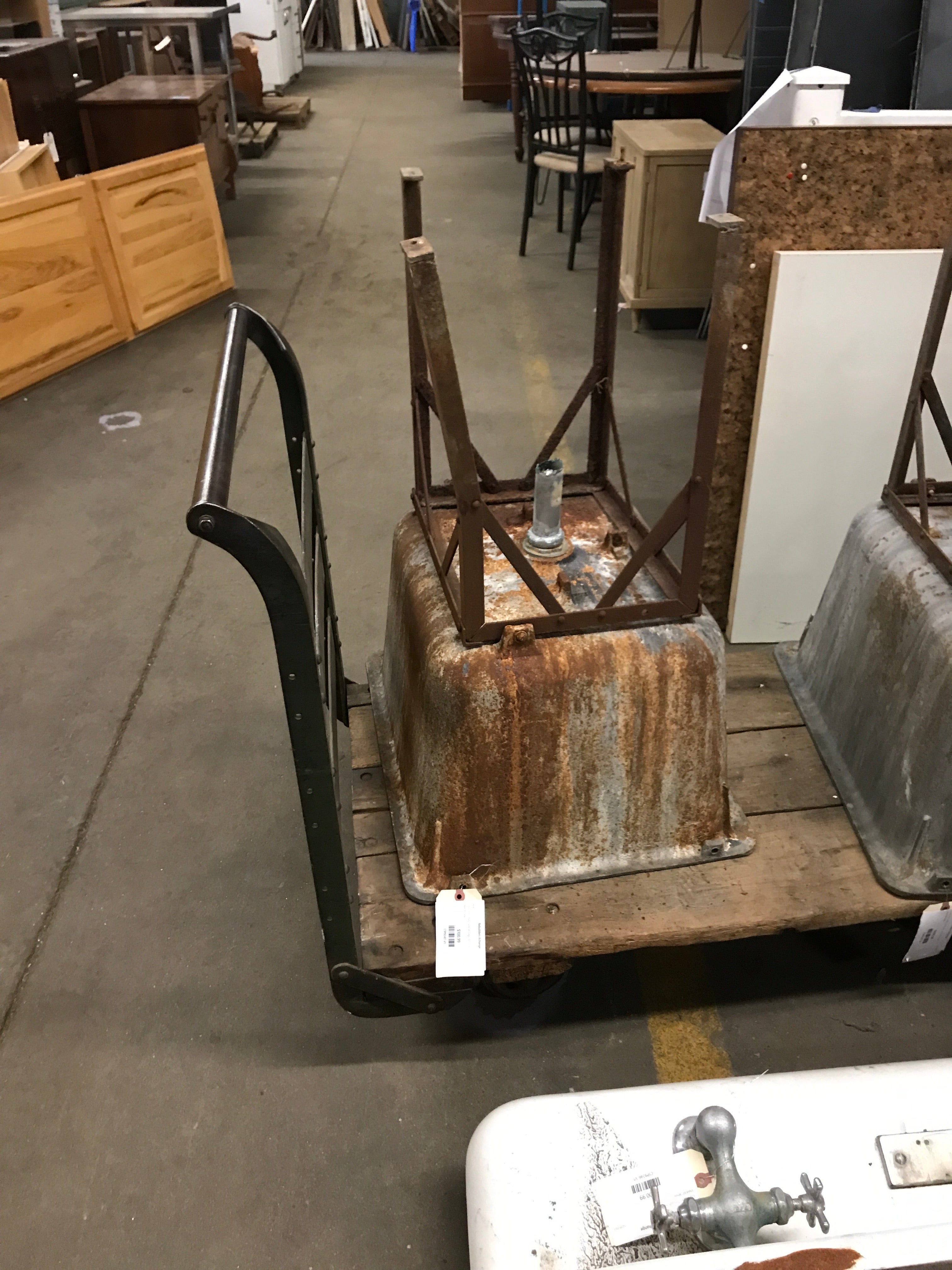 Cast Iron Utility Sink on Legs 20" x 24"