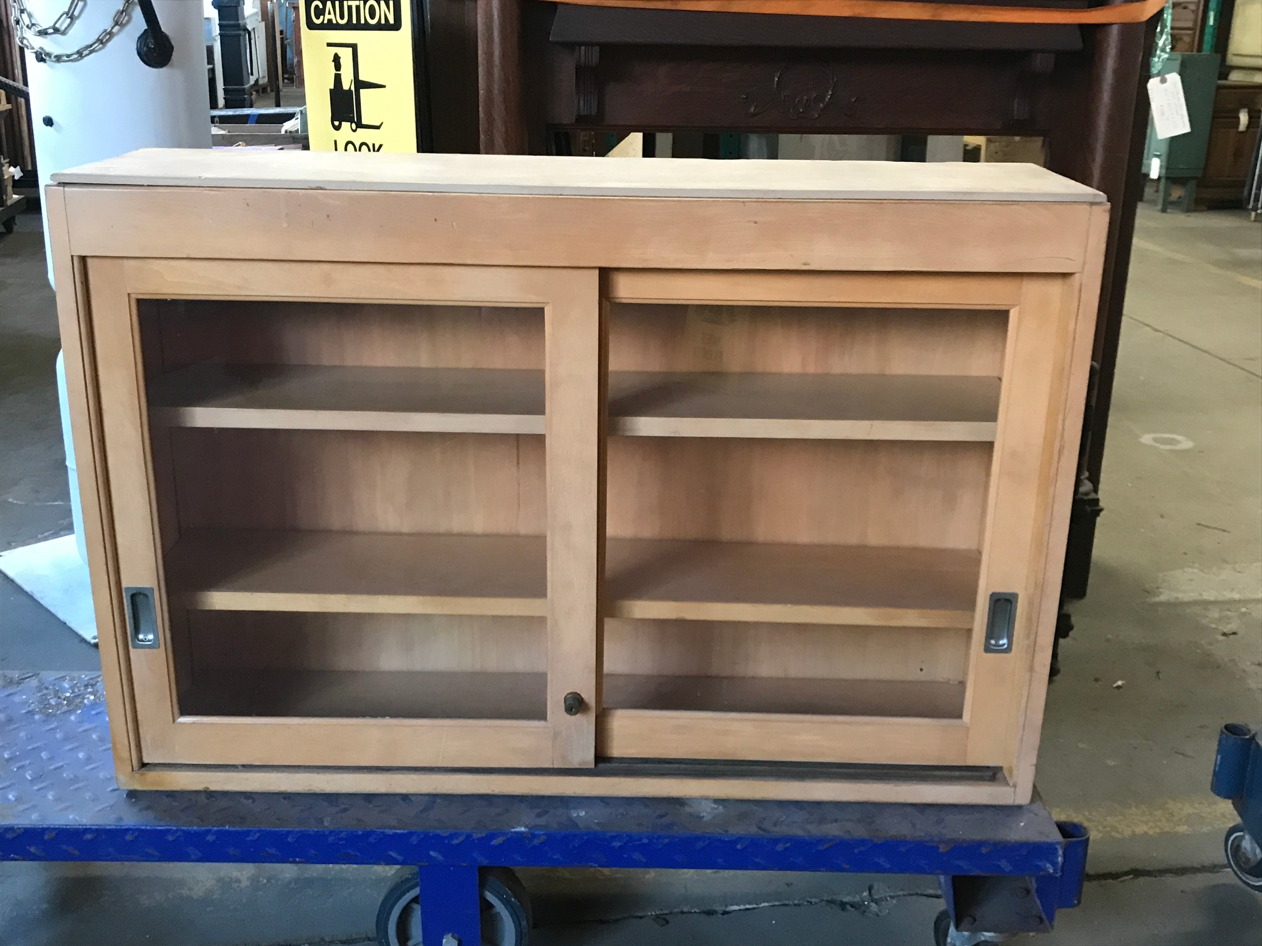 Wall Hung Trophy Case w Sliding Glass Door