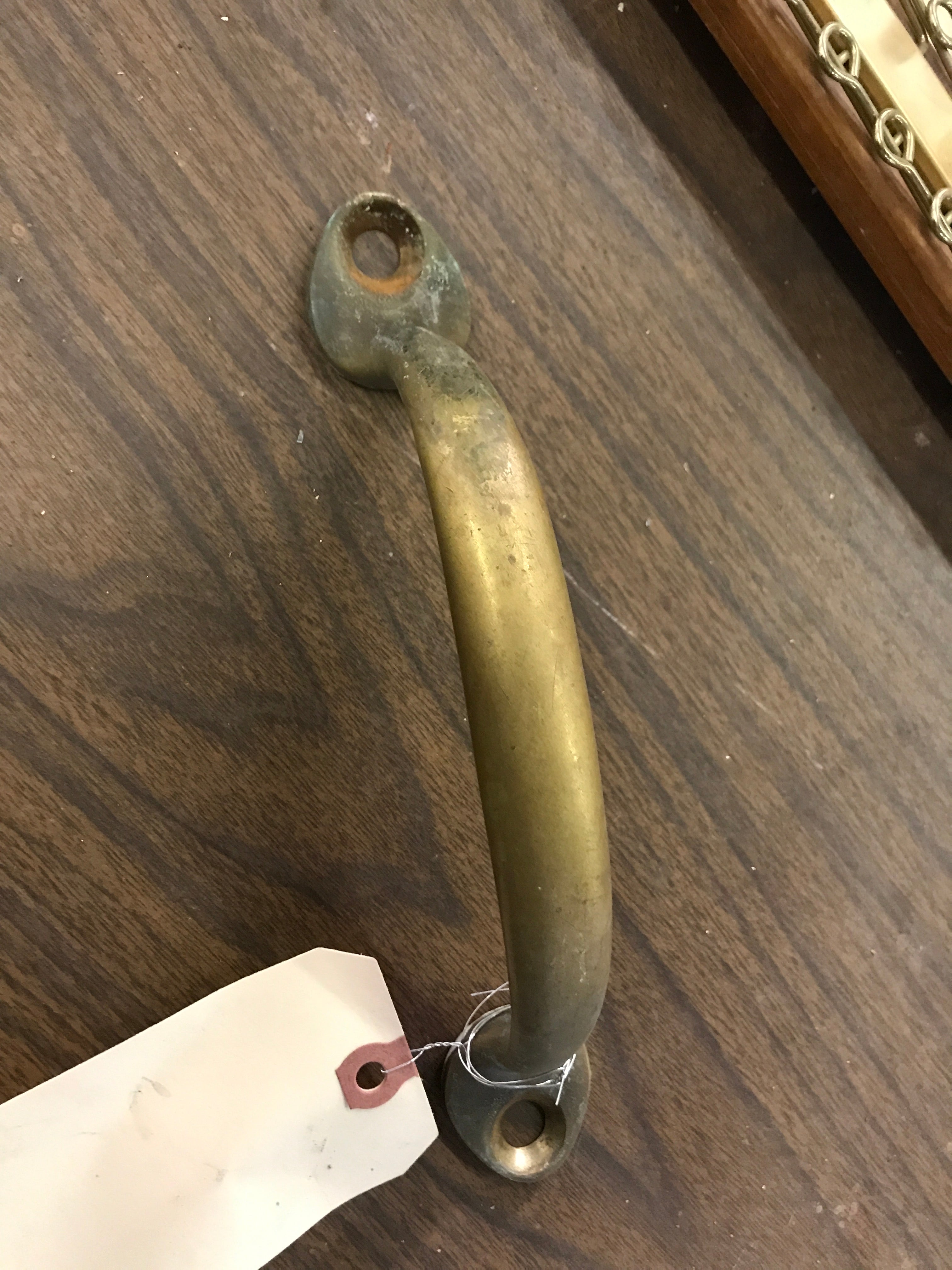 Vintage Solid Brass Pull Handle 8"