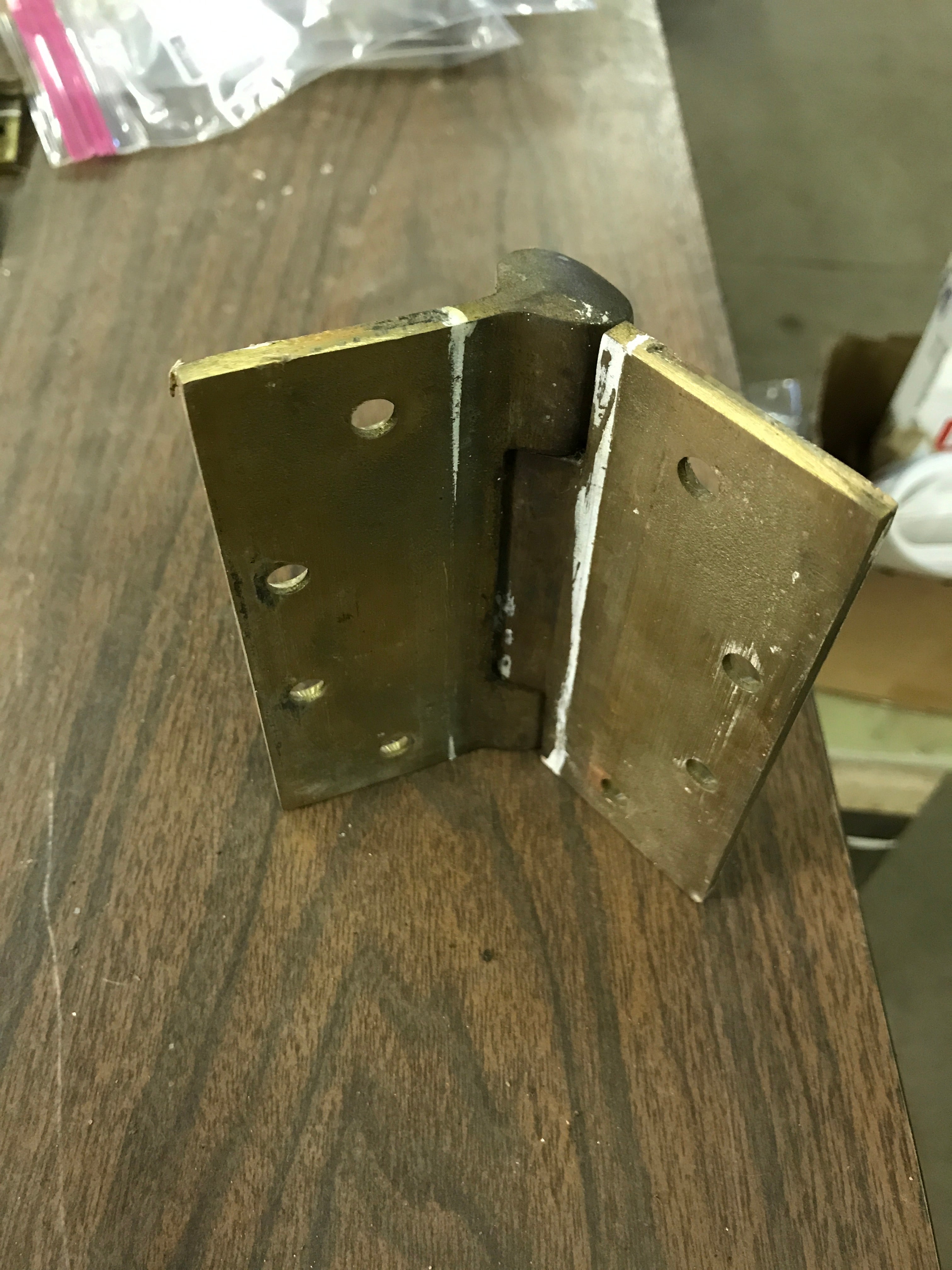 Antique Solid Brass Security Hinges Set of 3