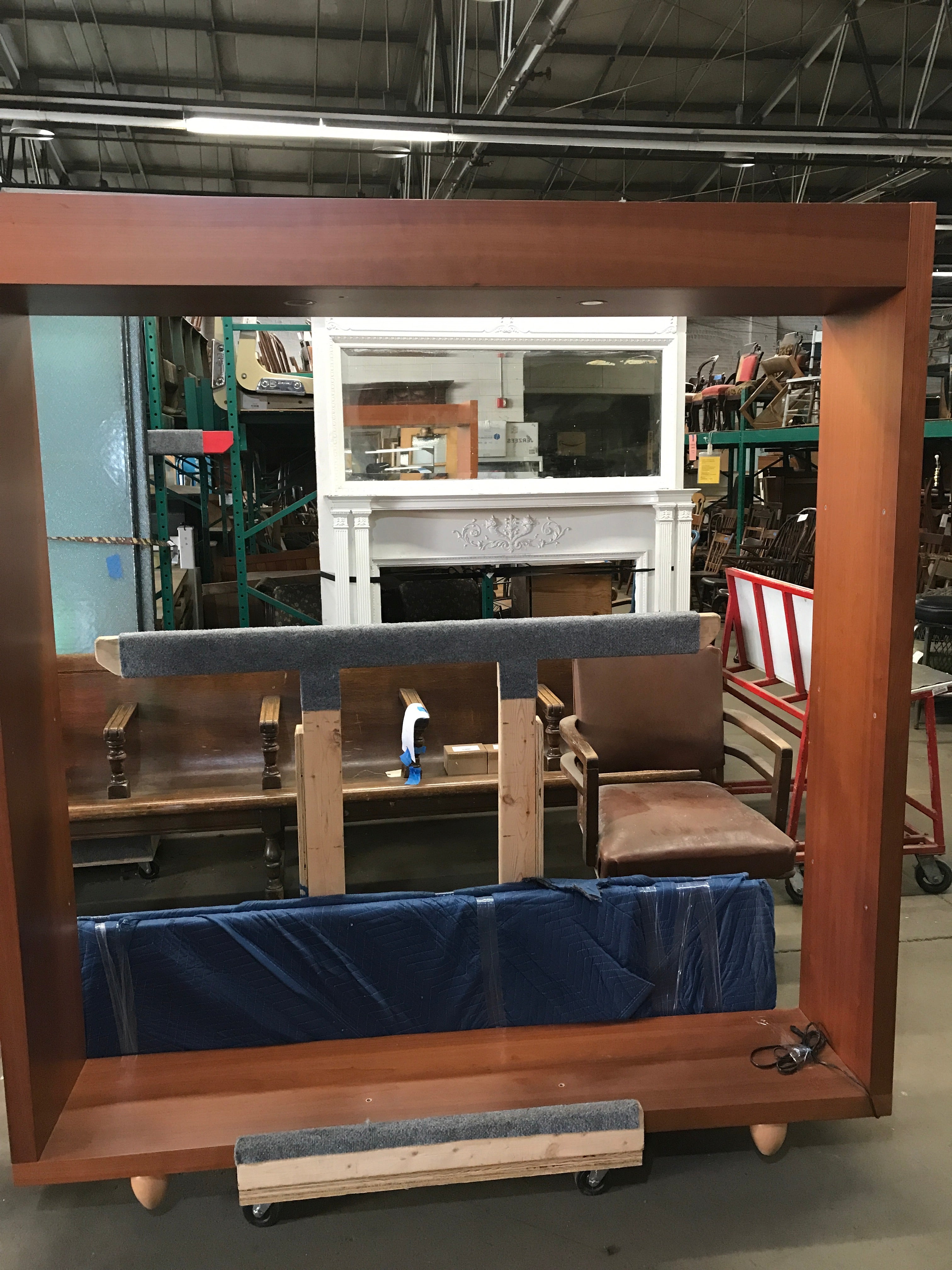 Double Sided Open Display Case w/ Electric & Glass Shelves