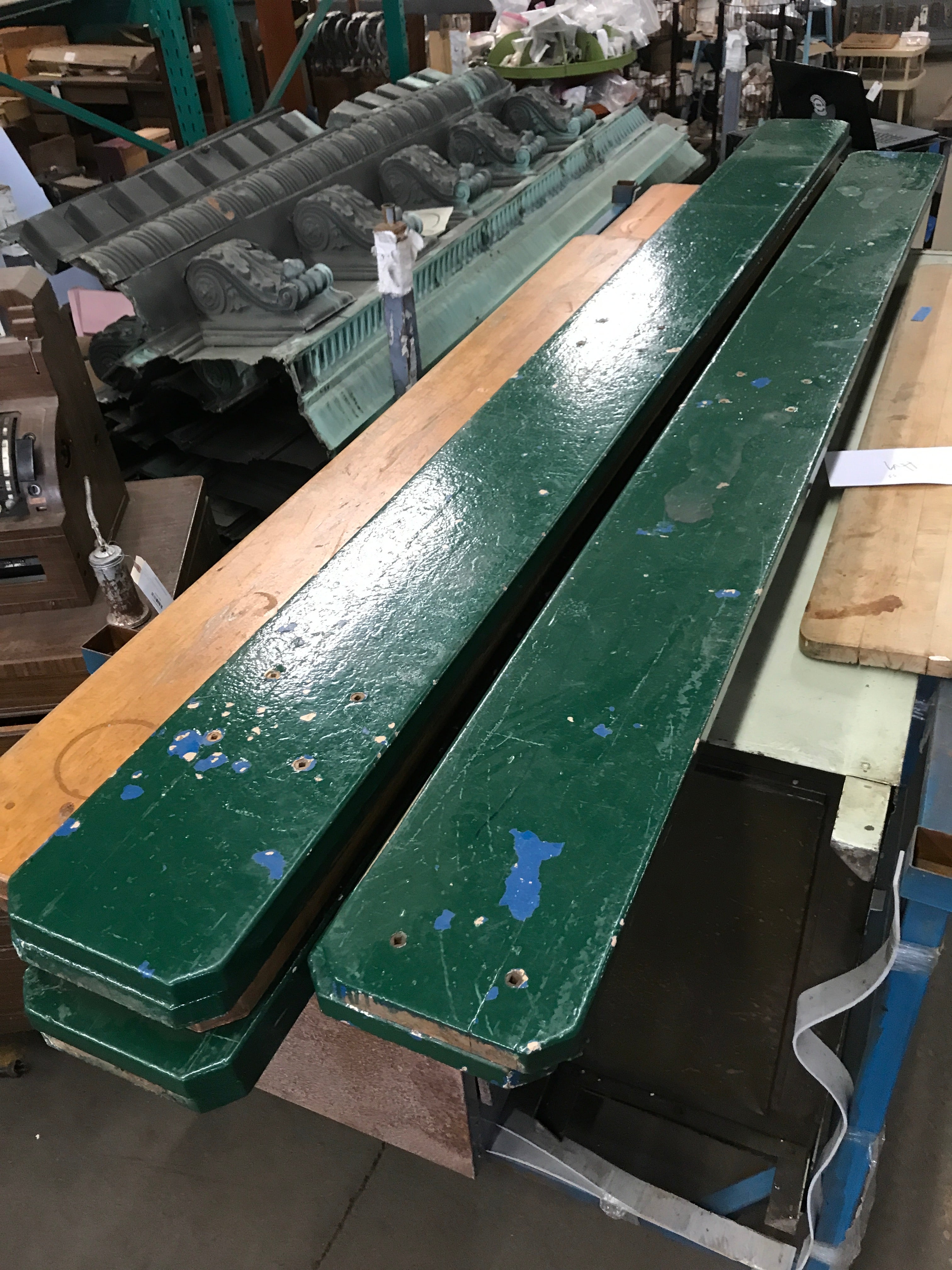 Locker Room Maple Bench - Painted Green