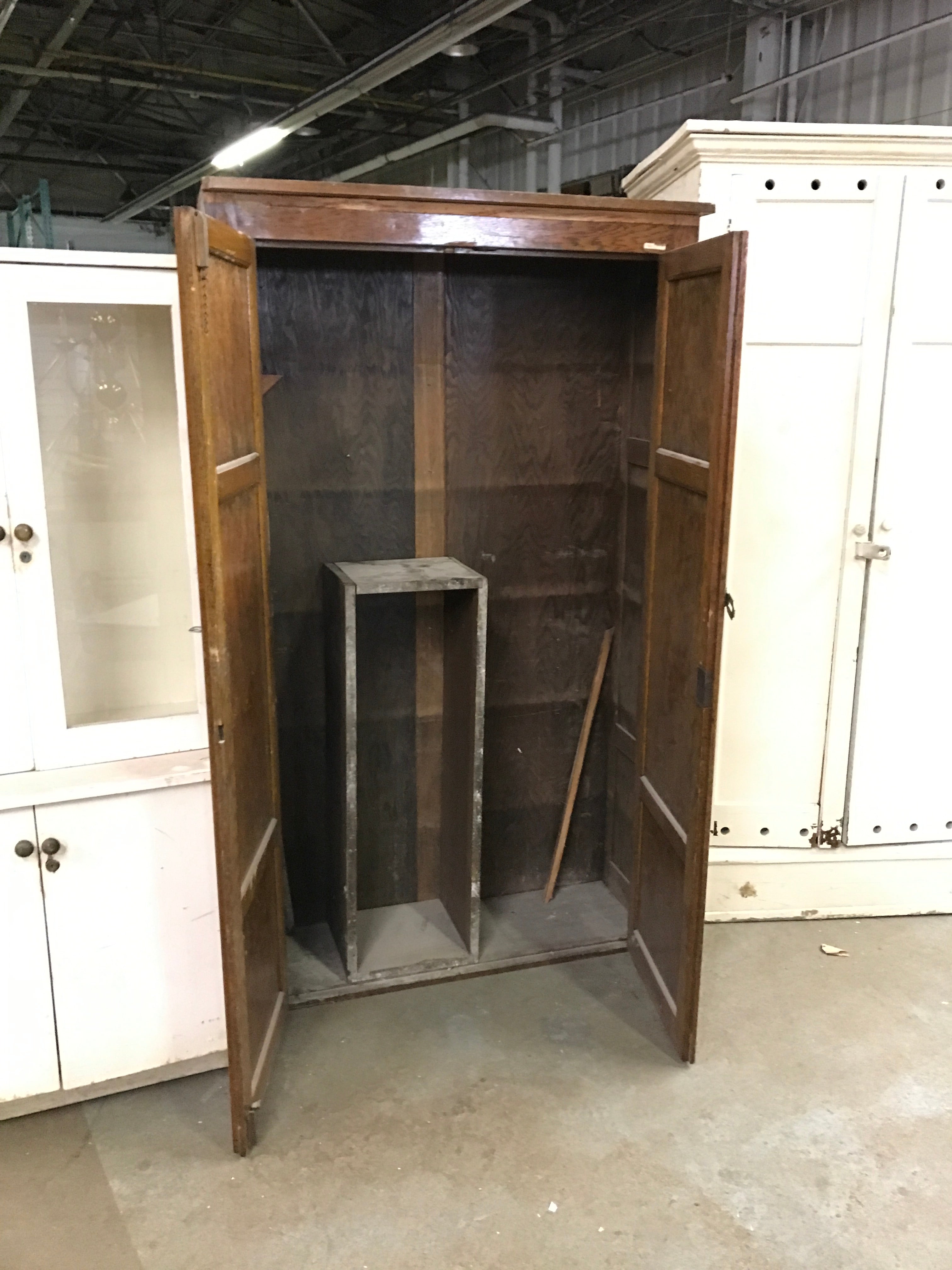 Stained wooden cabinet