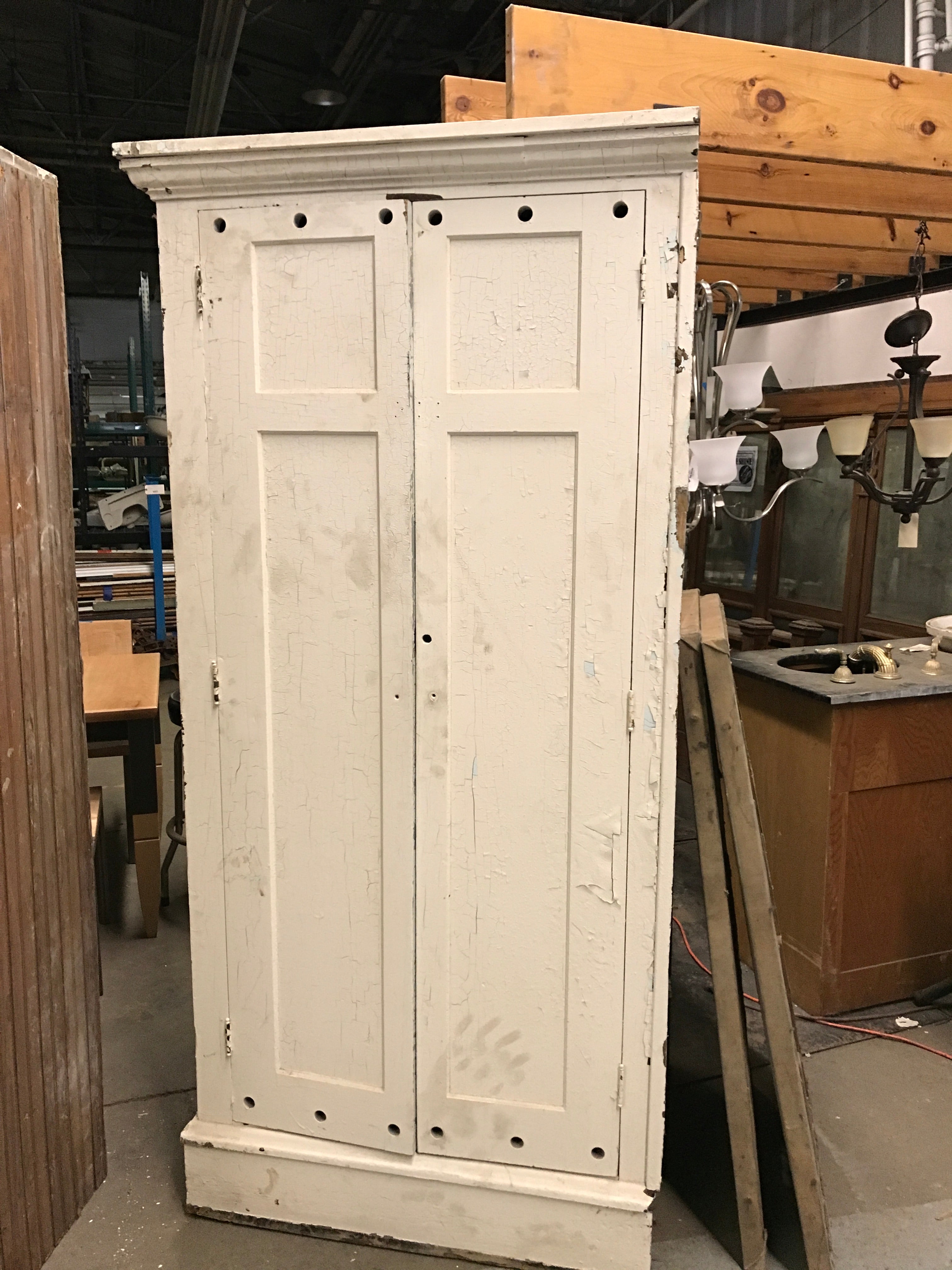 Wood storage cabinet- wardrobe