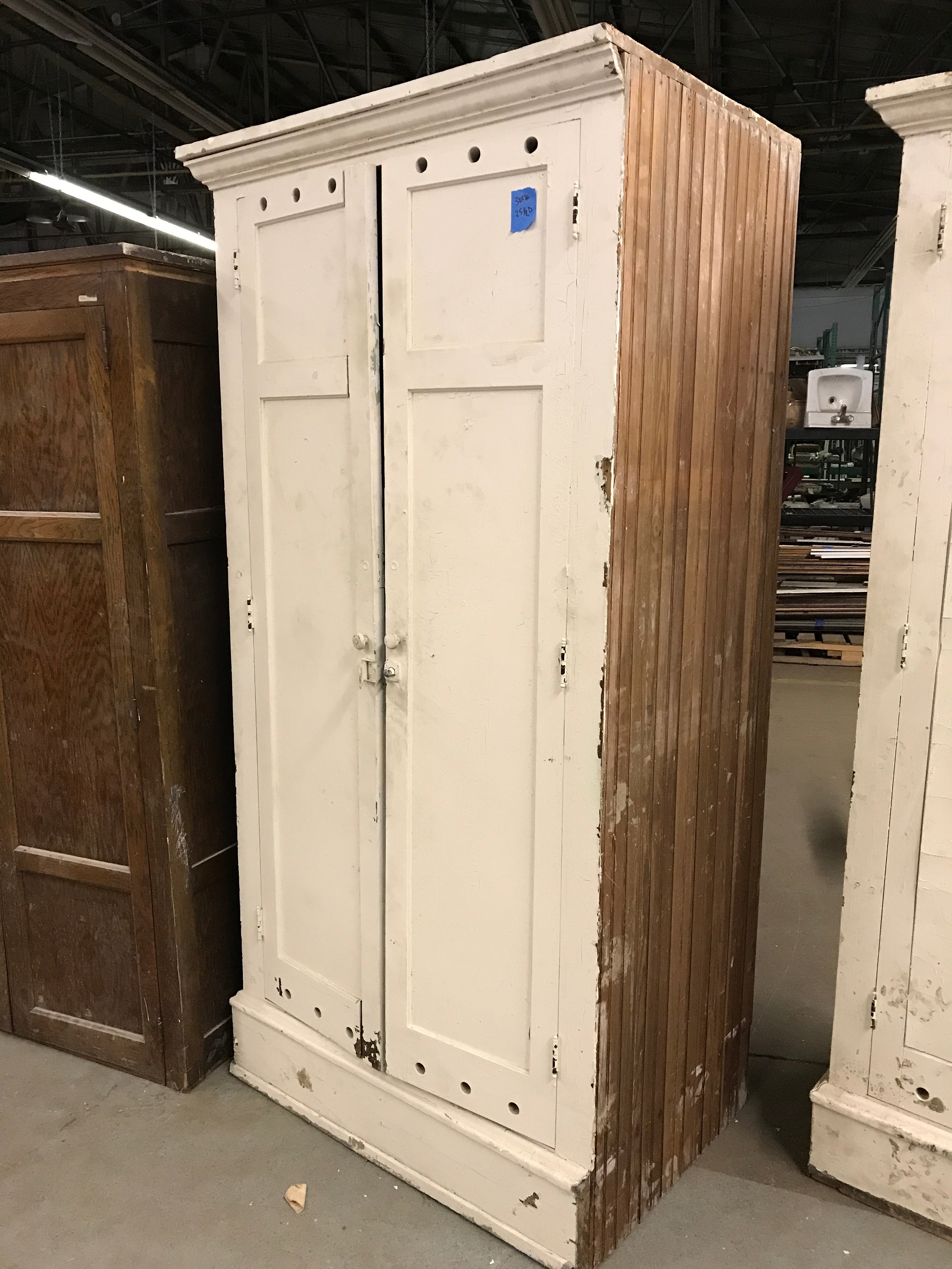 Solid wood built in storage cabinet