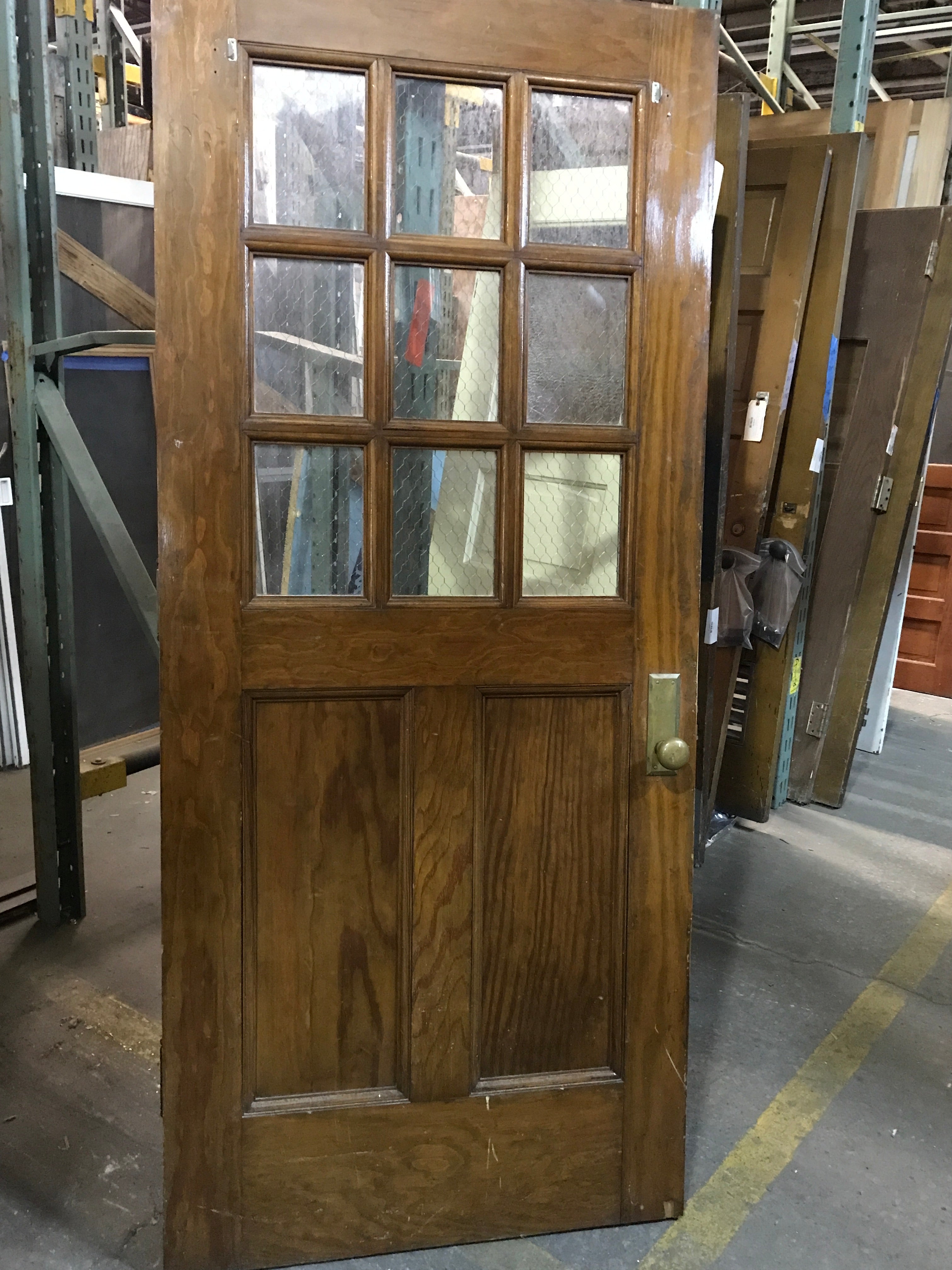 9 lite stained door