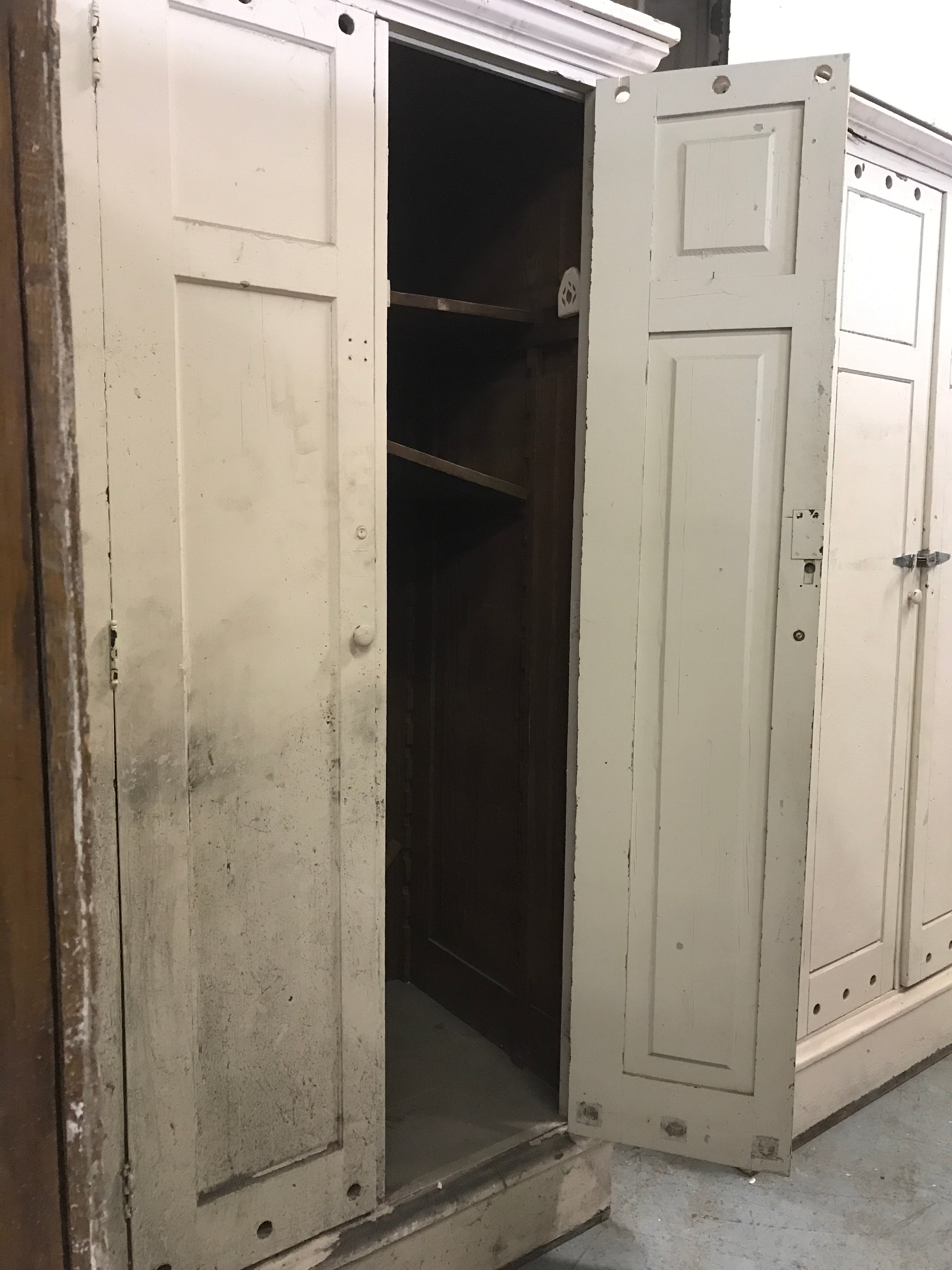 Solid wood built in storage cabinet