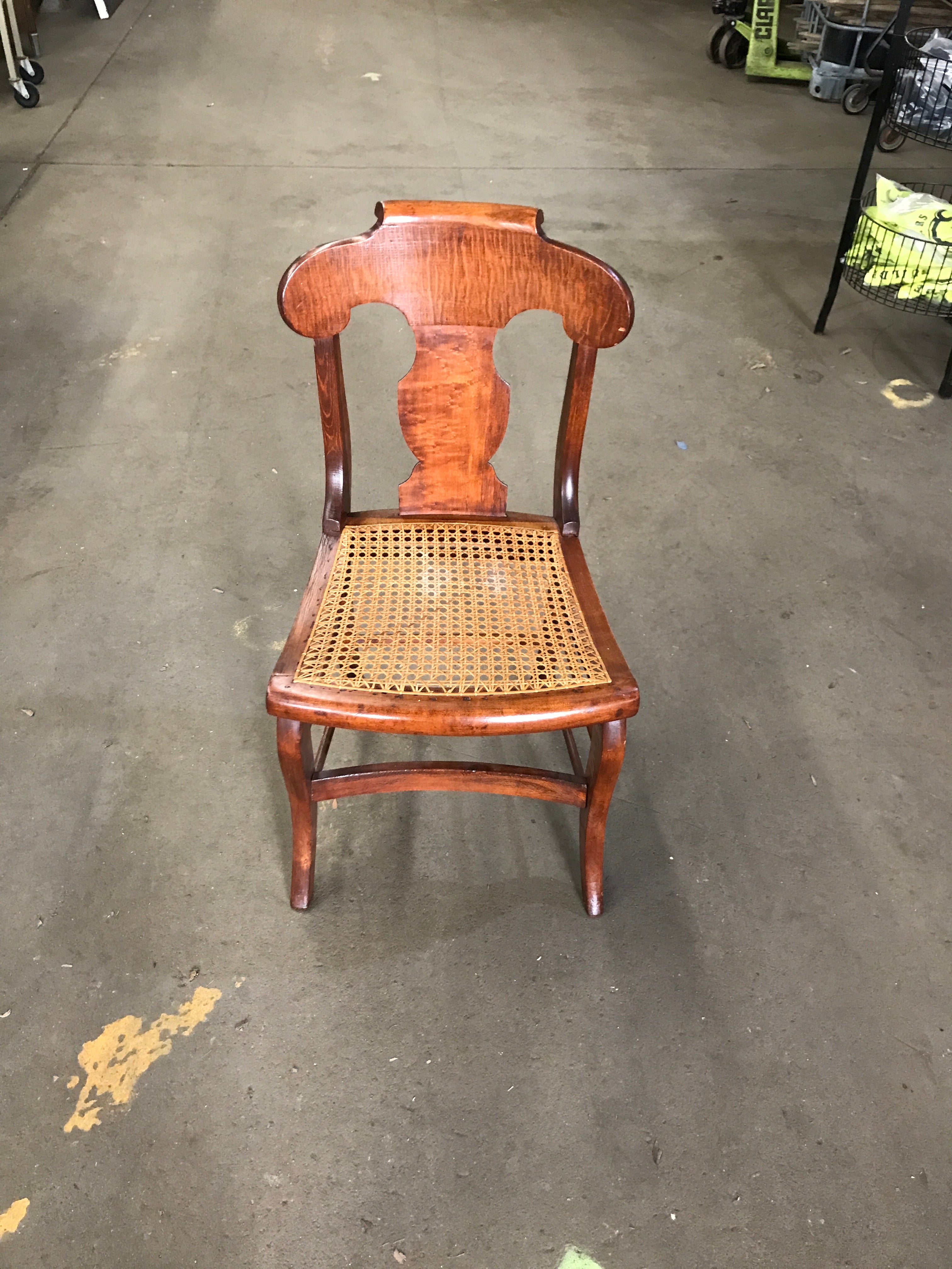 Wood cane chair