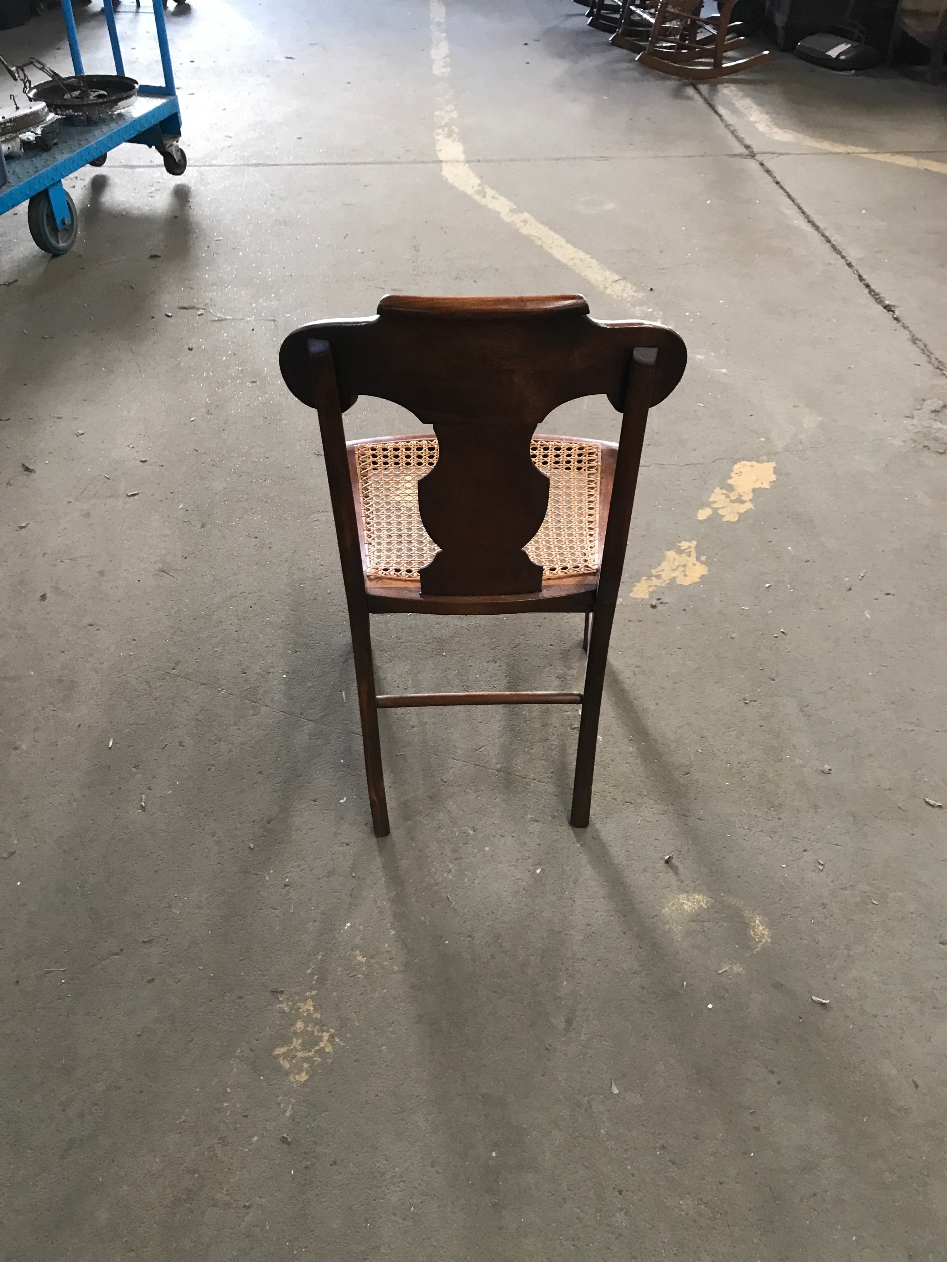 Wood cane chair