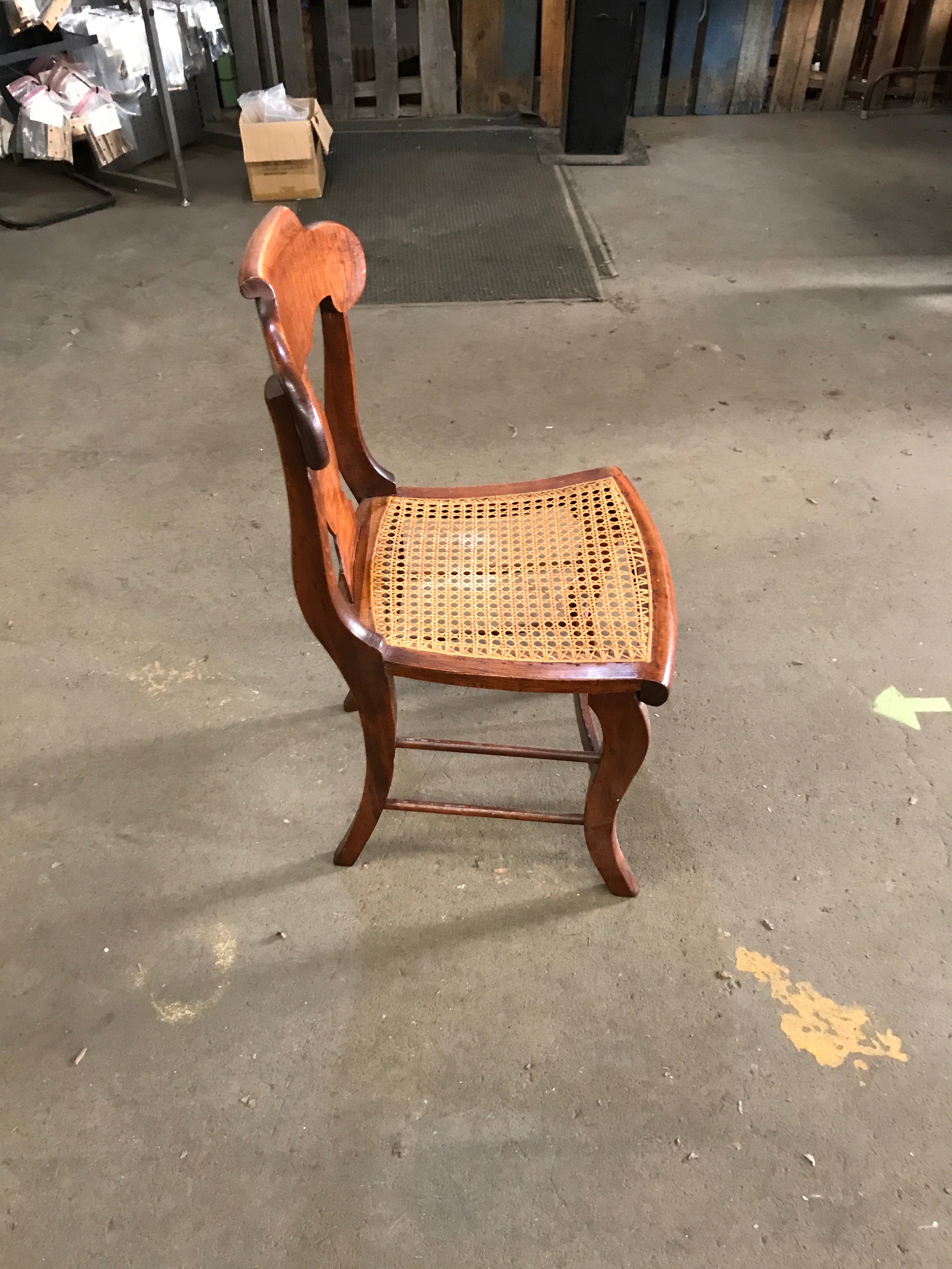 Wood cane chair