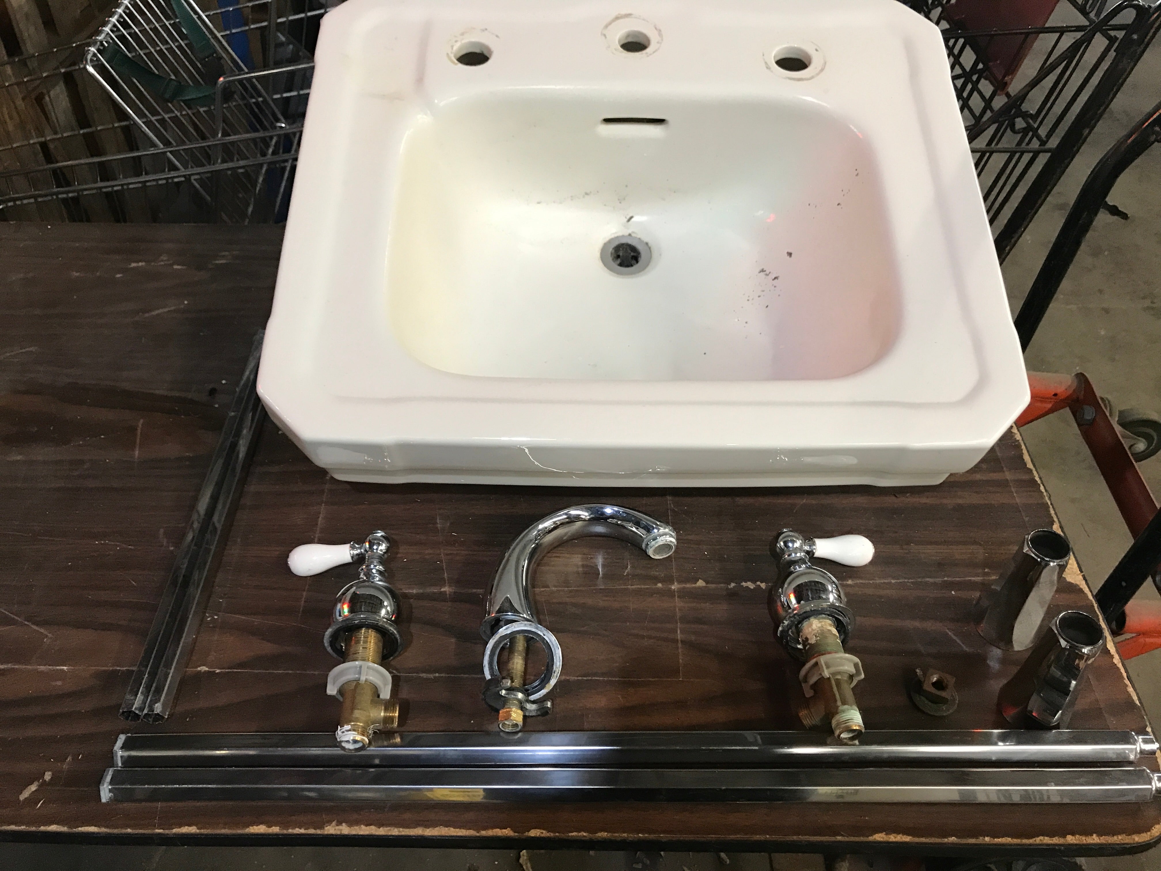 Square edged sink