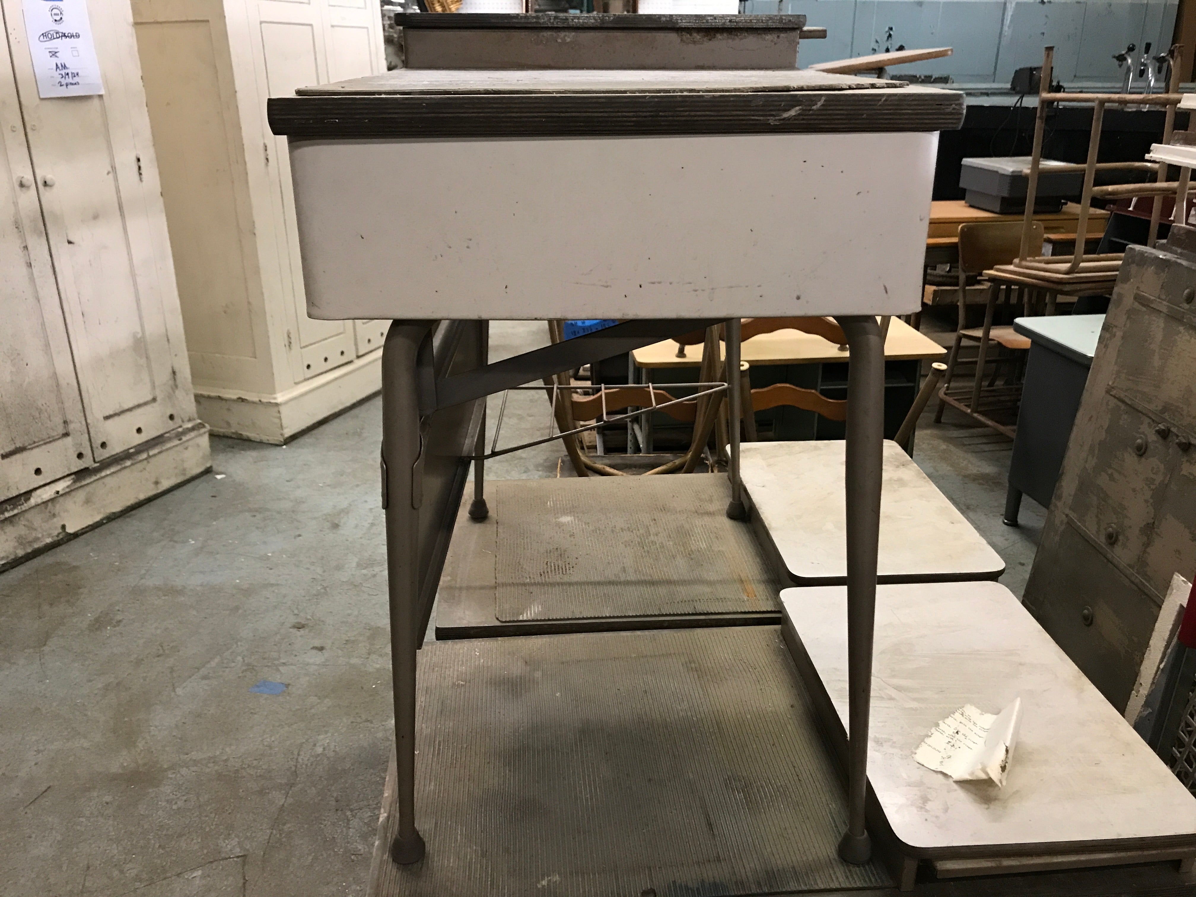 Adjustable school typing desk