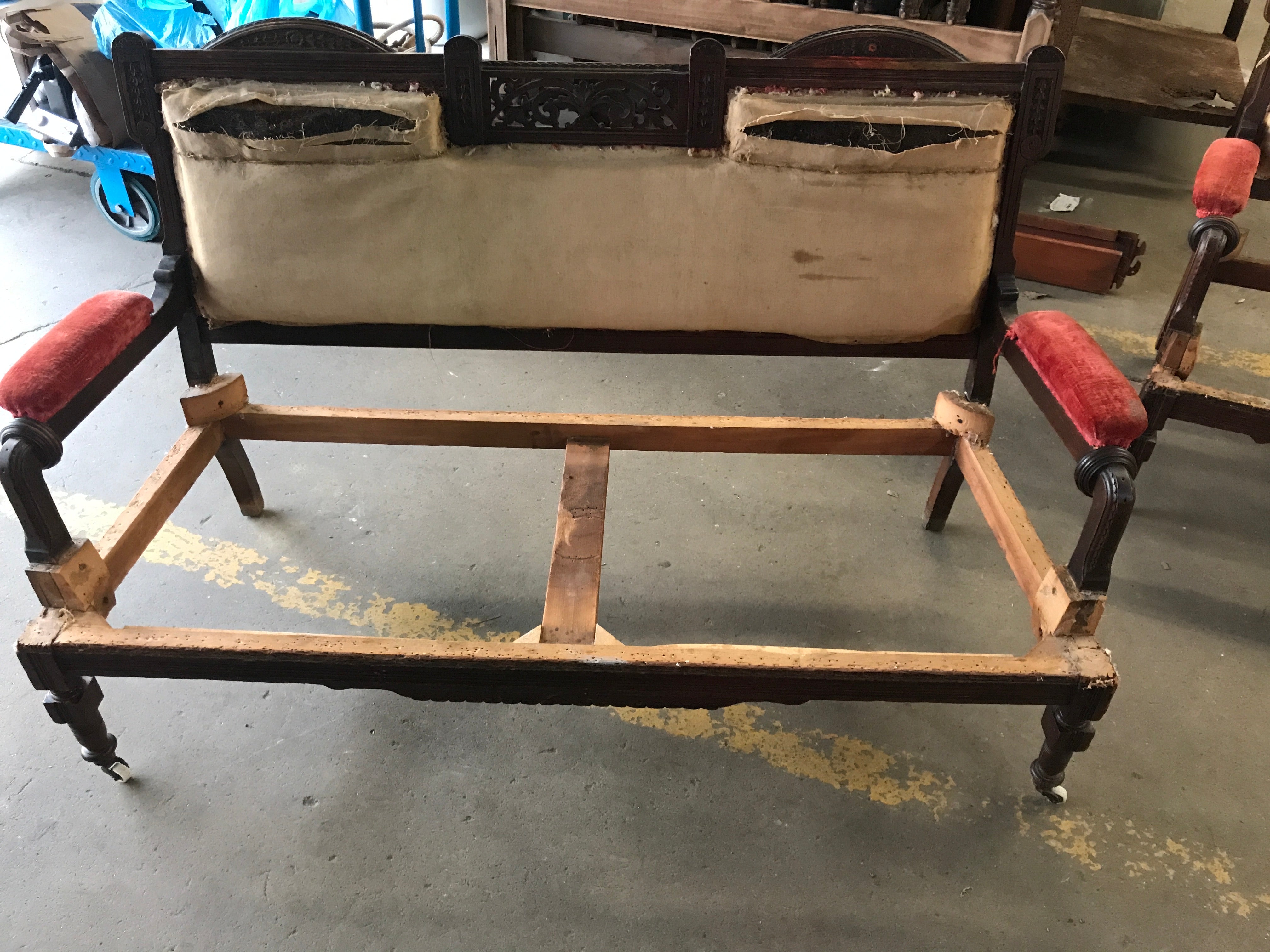 Eastlake satee chair and love seat