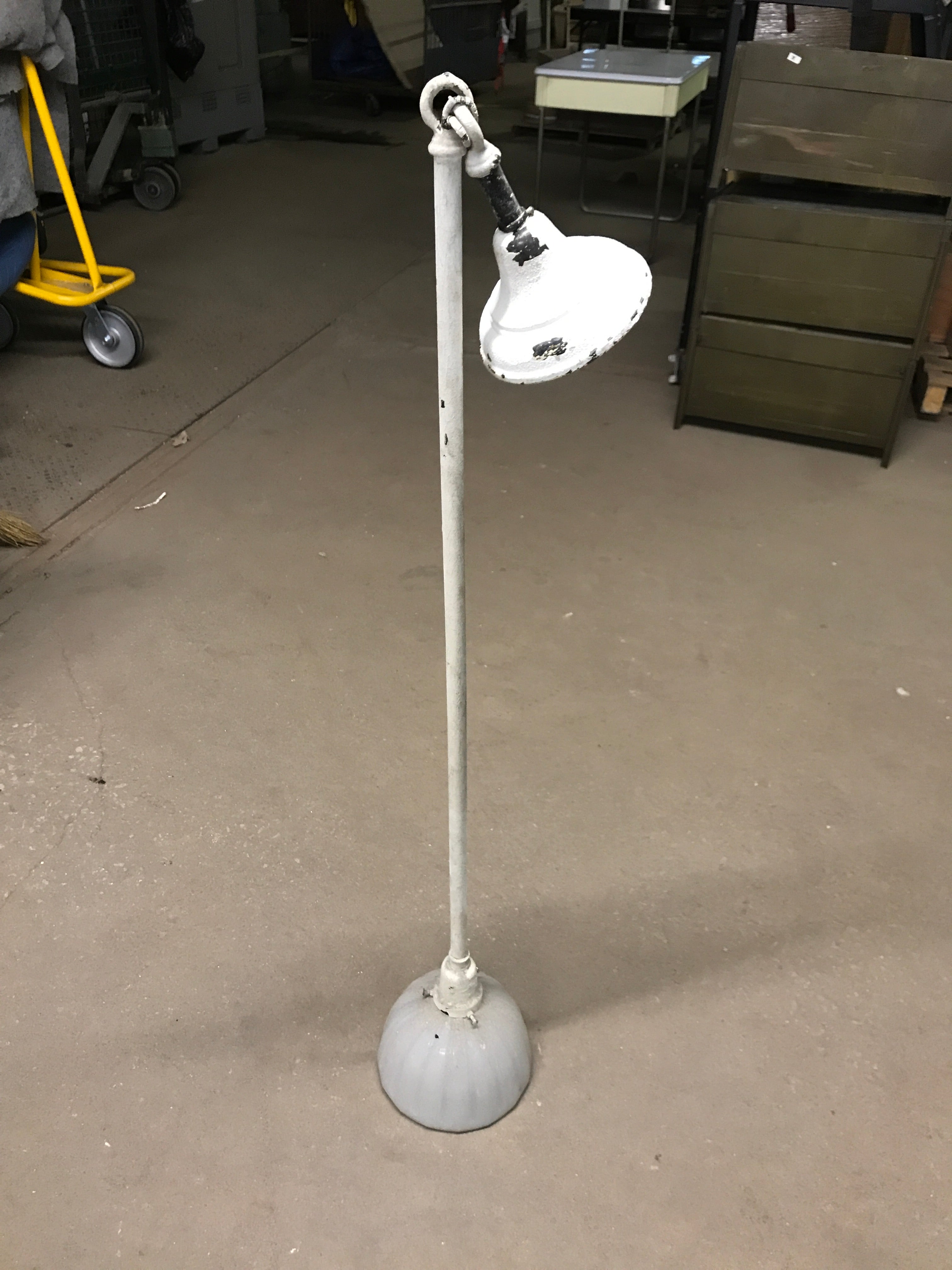 White Glass Flute Style Light Fixture