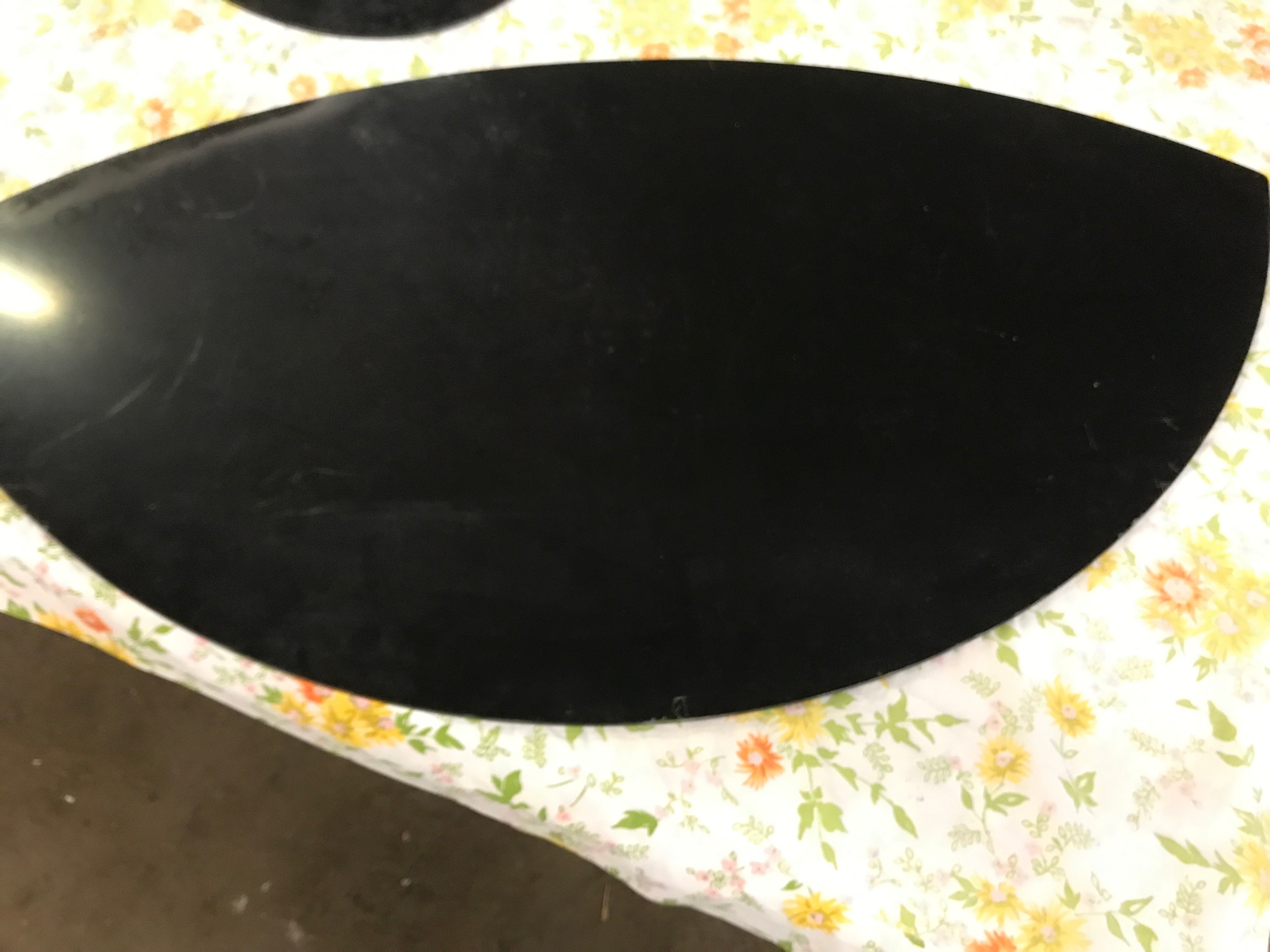 Ellipse black glass