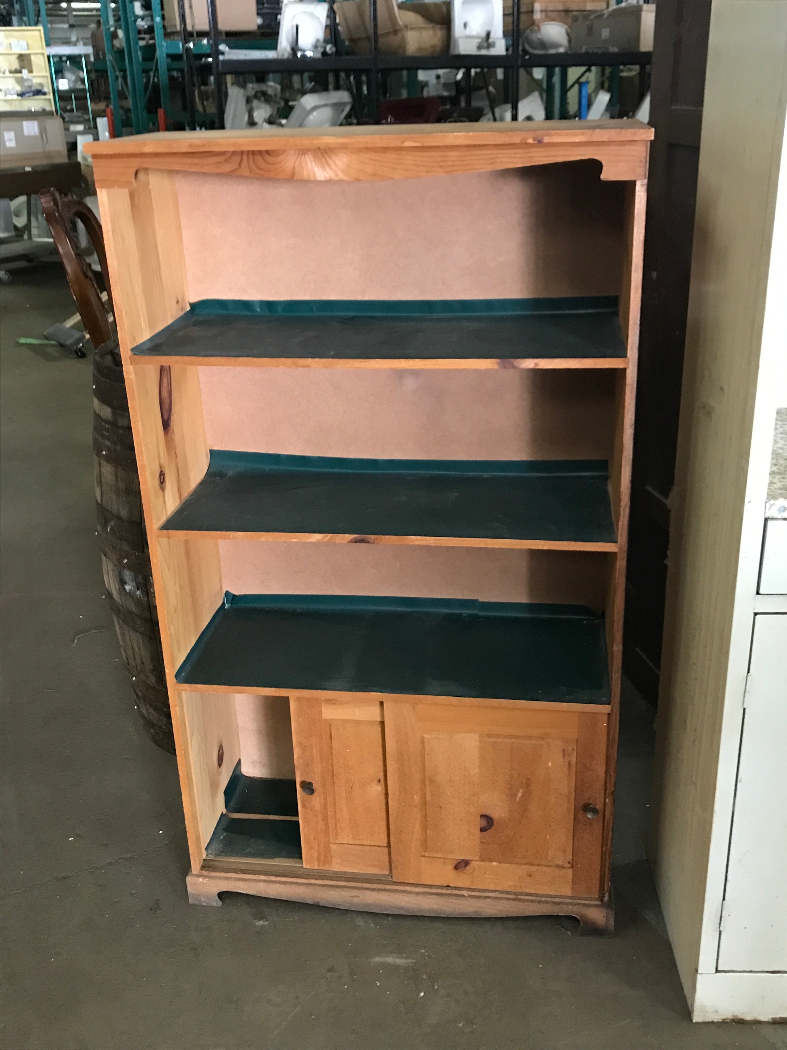 Slide door book shelf