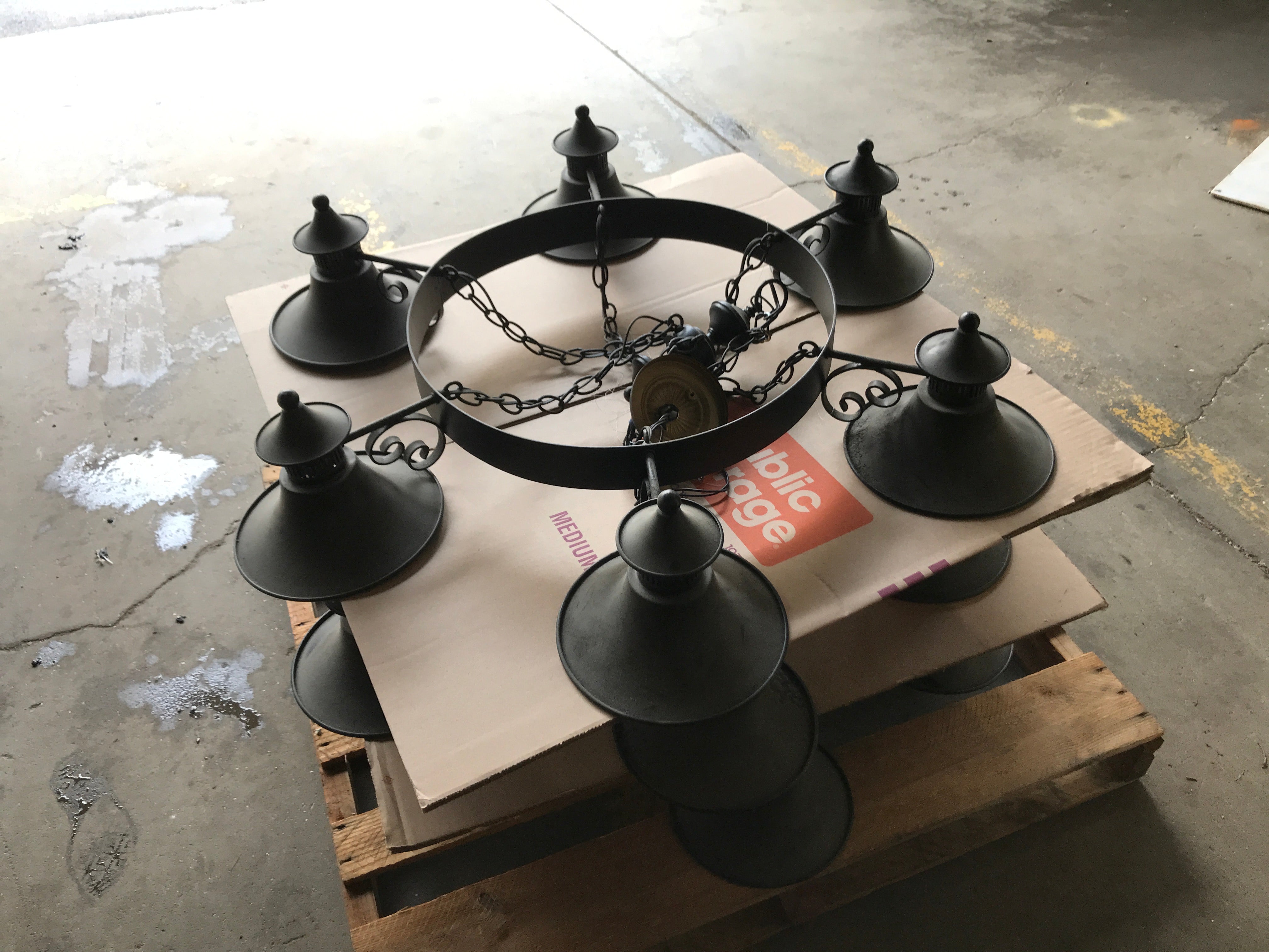 Oil rubbed hanging light