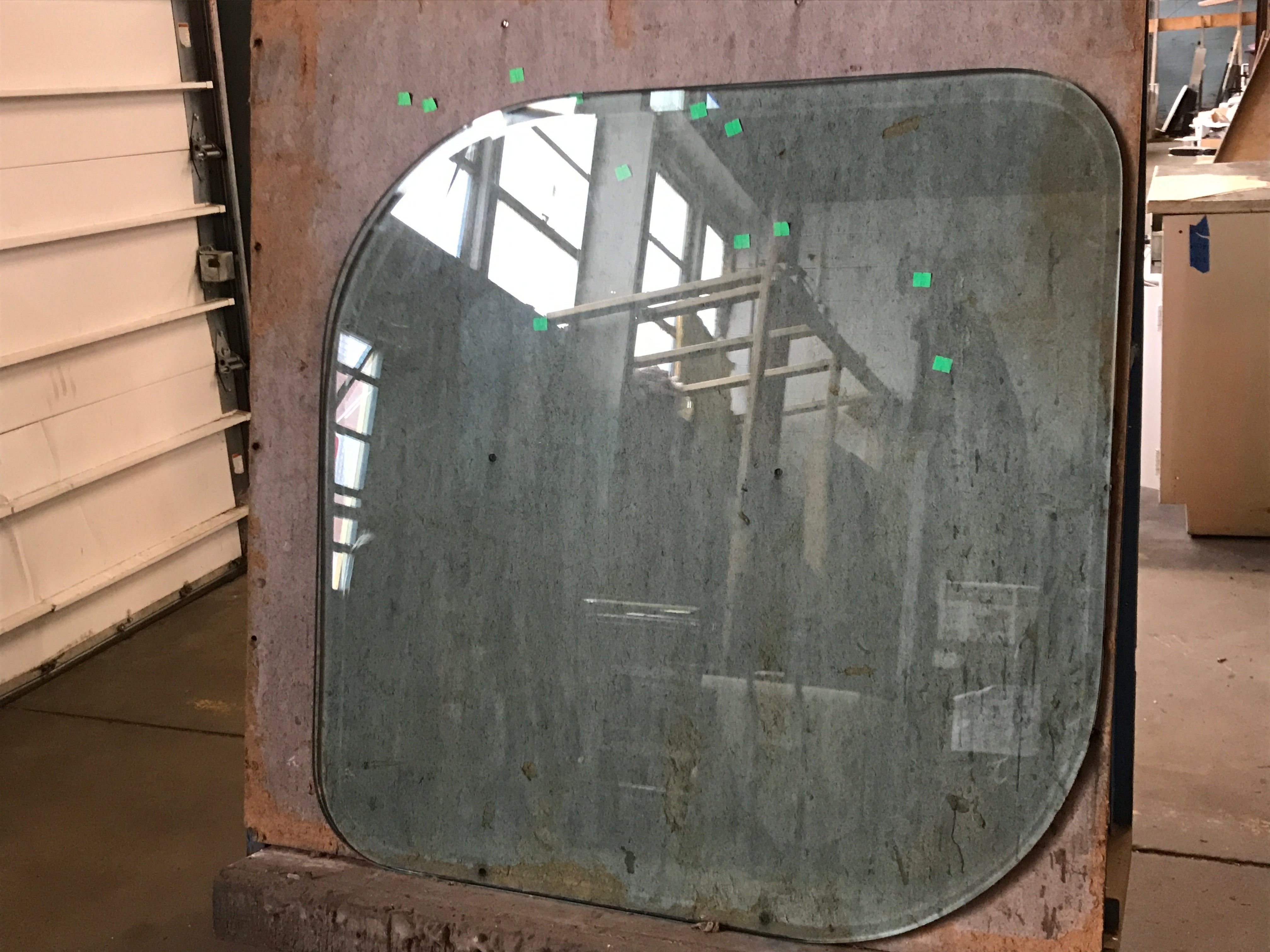 leaf shape glass table top
