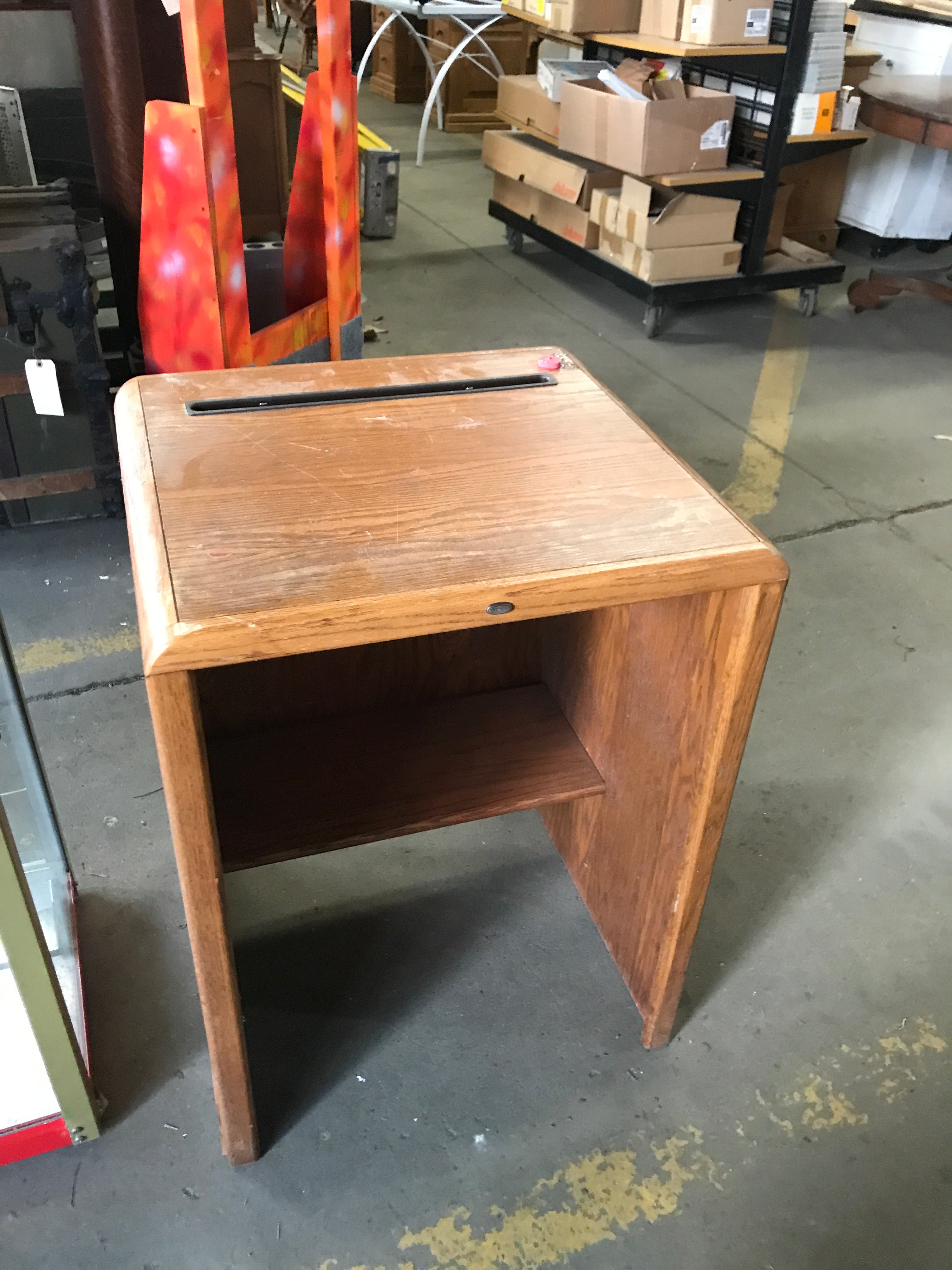 Wood end table