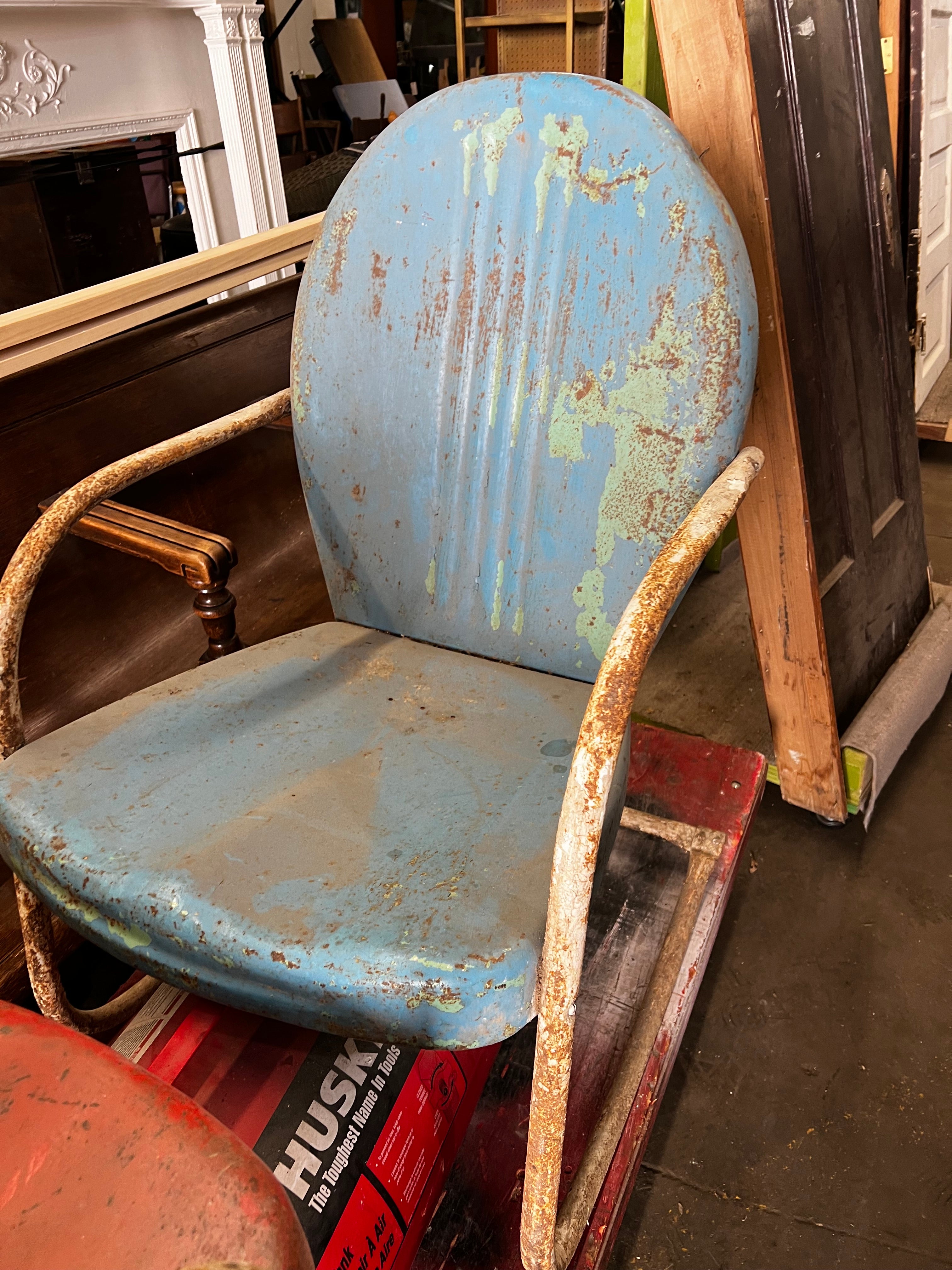 Blue Rocking Chair