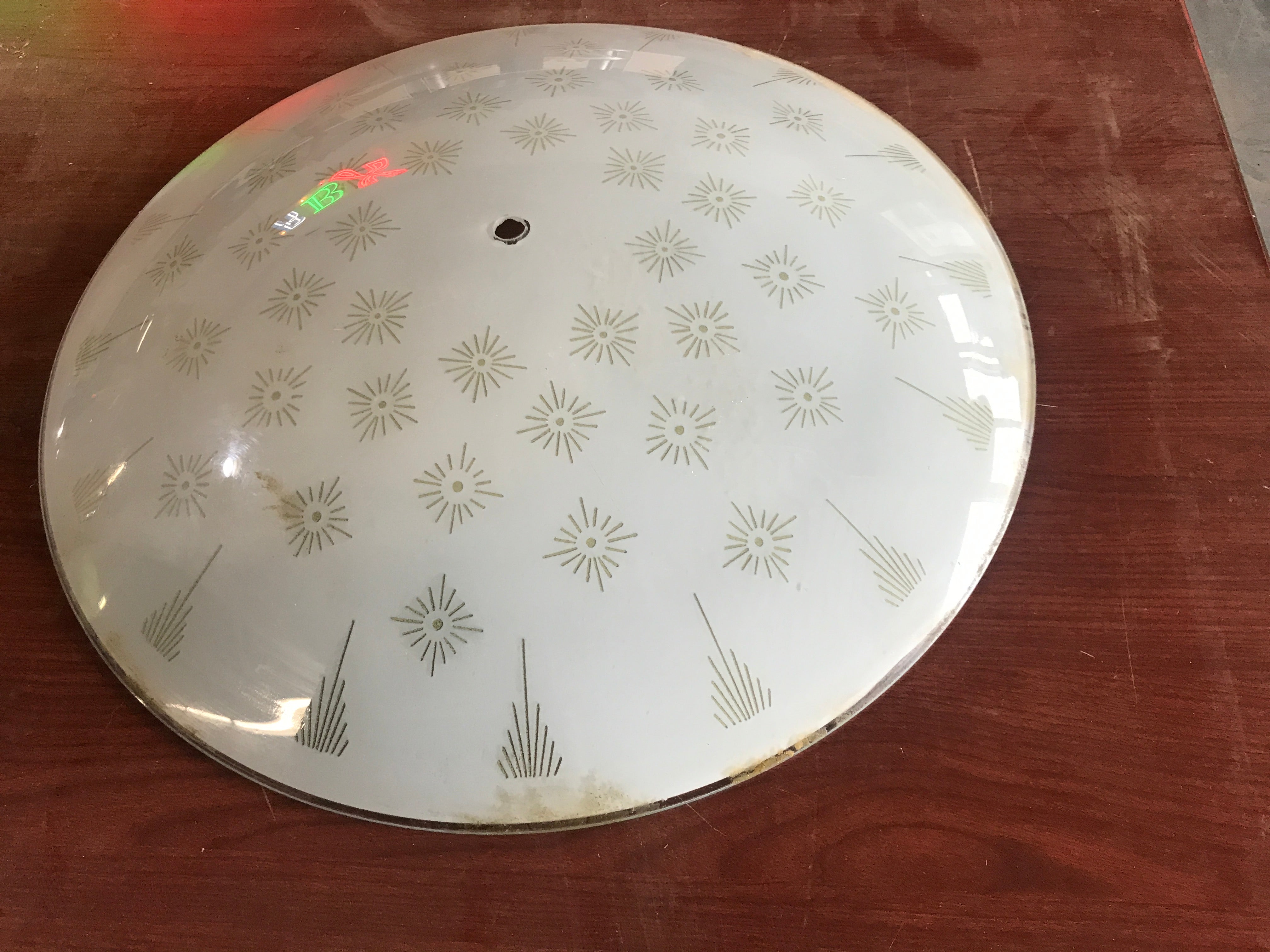 Starburst light glass cover