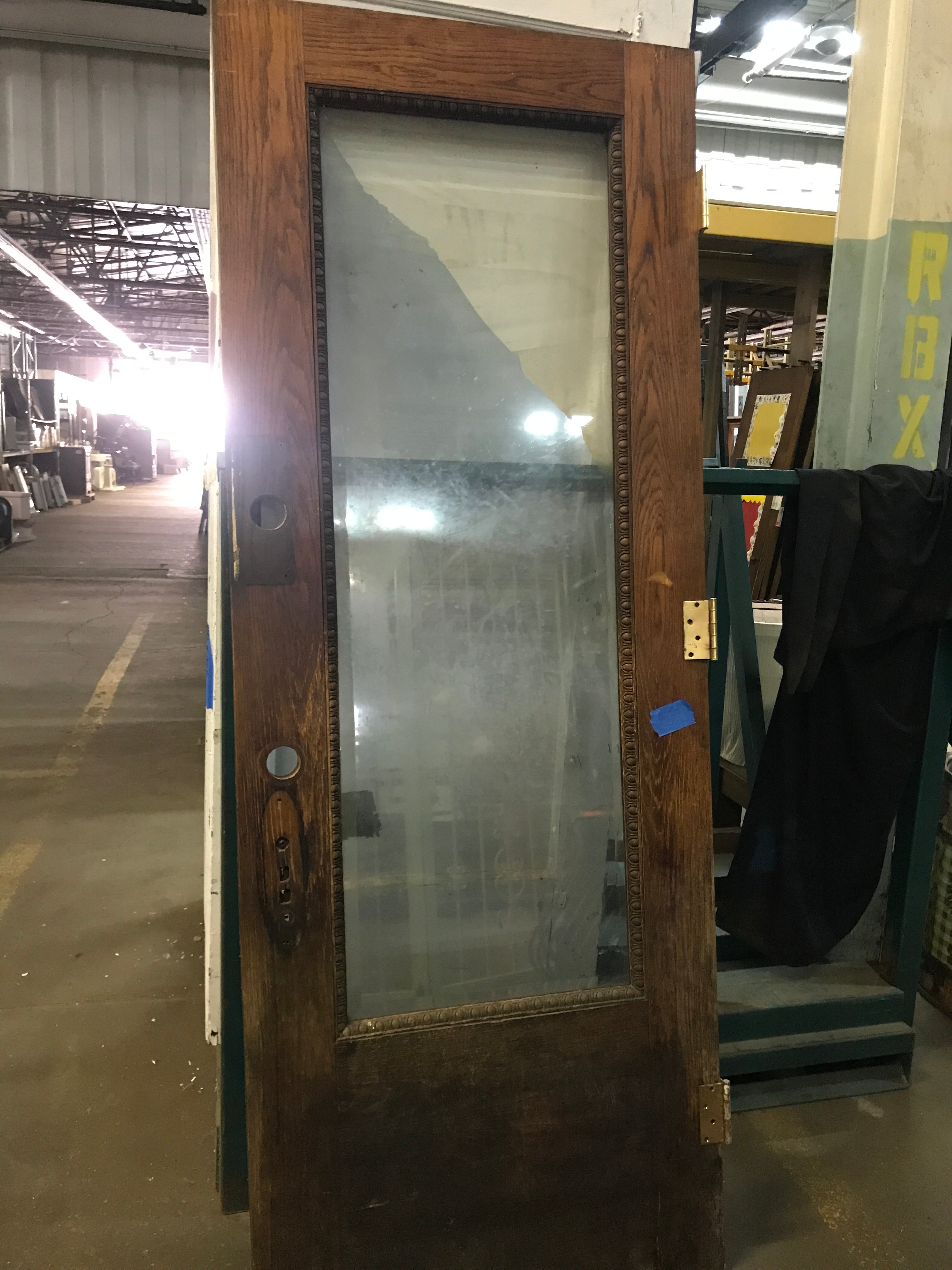 Beveled glass entry door