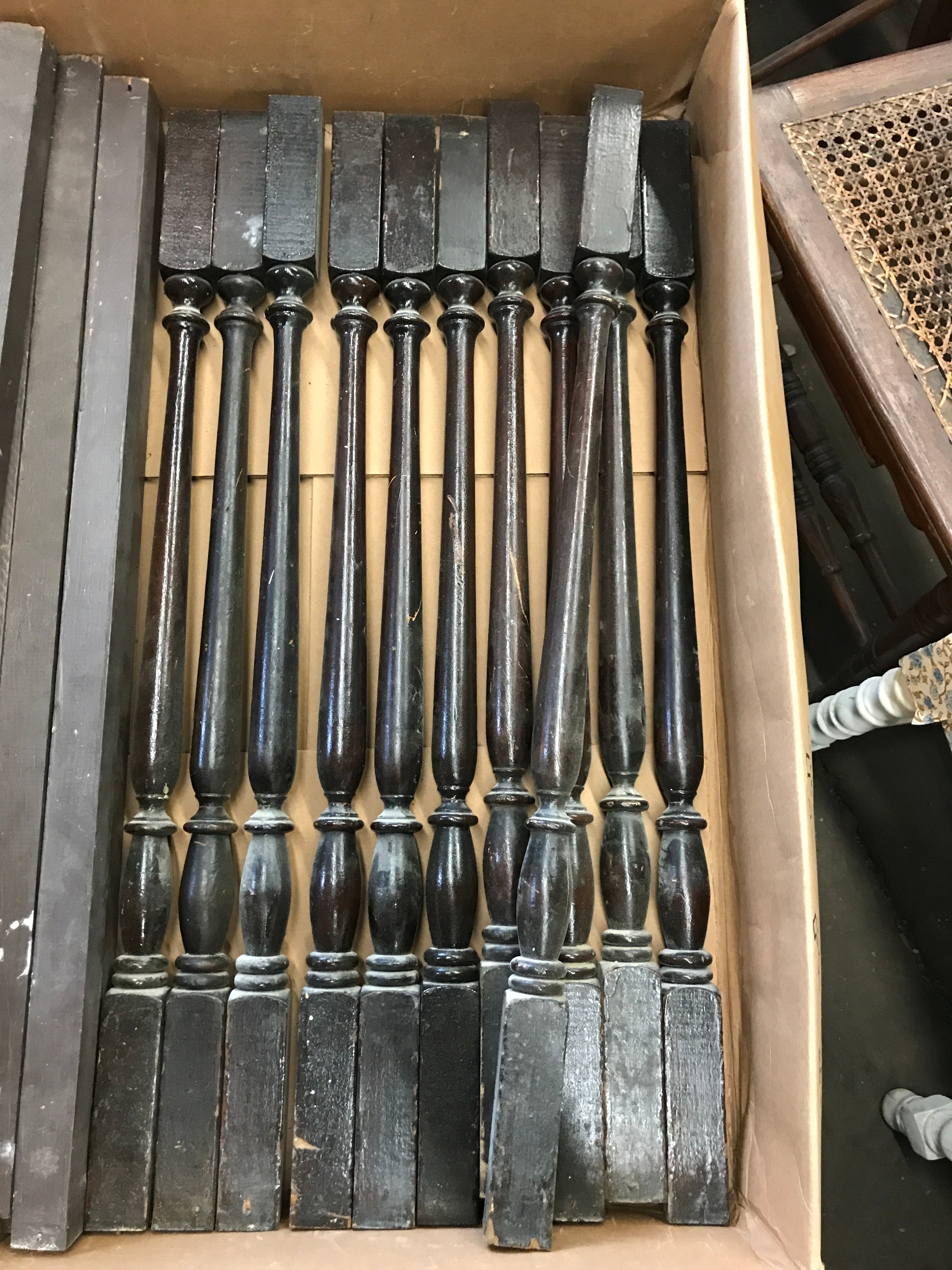 Lot of 11 Turned Balusters