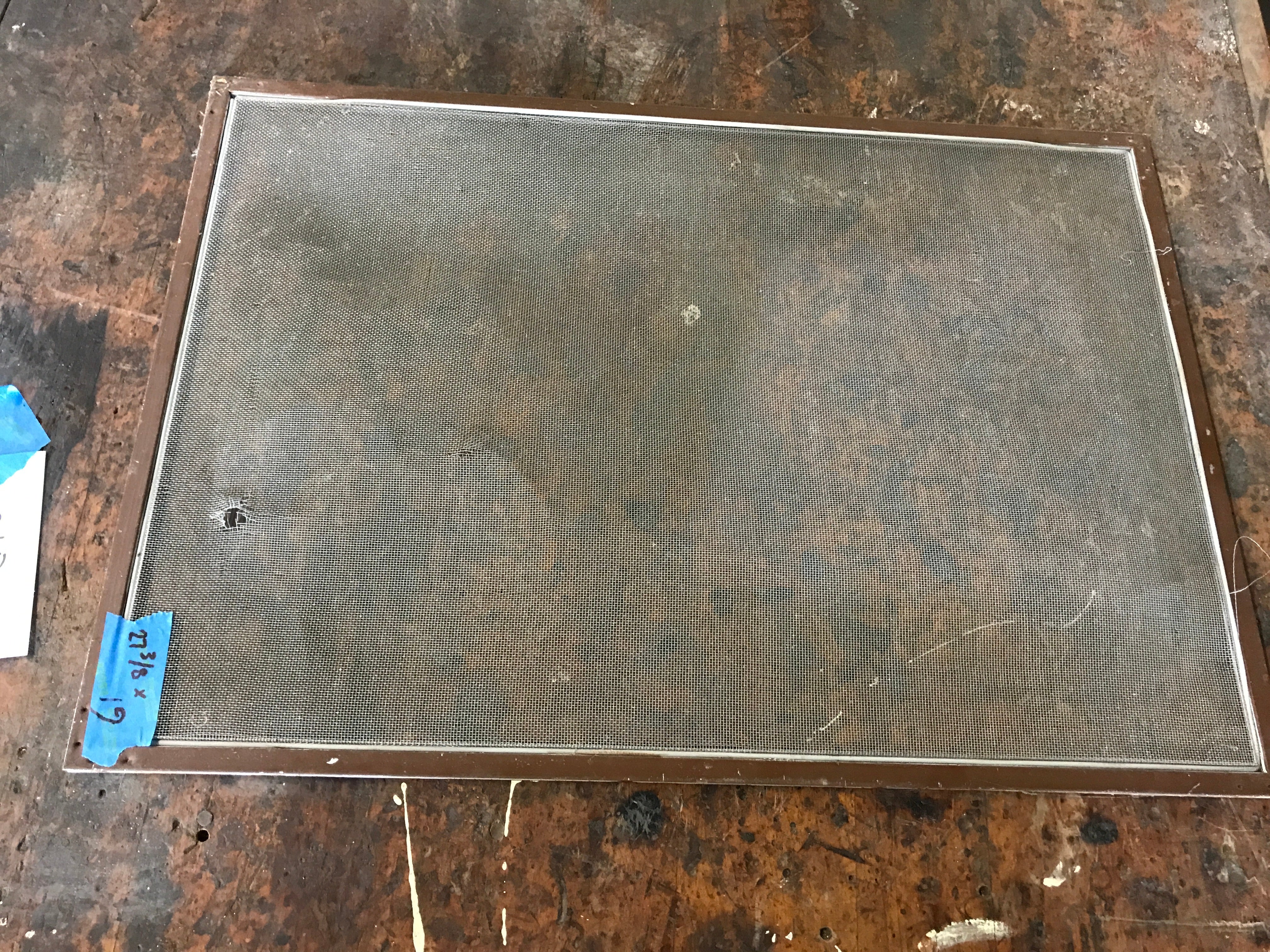 Metal frame window screen