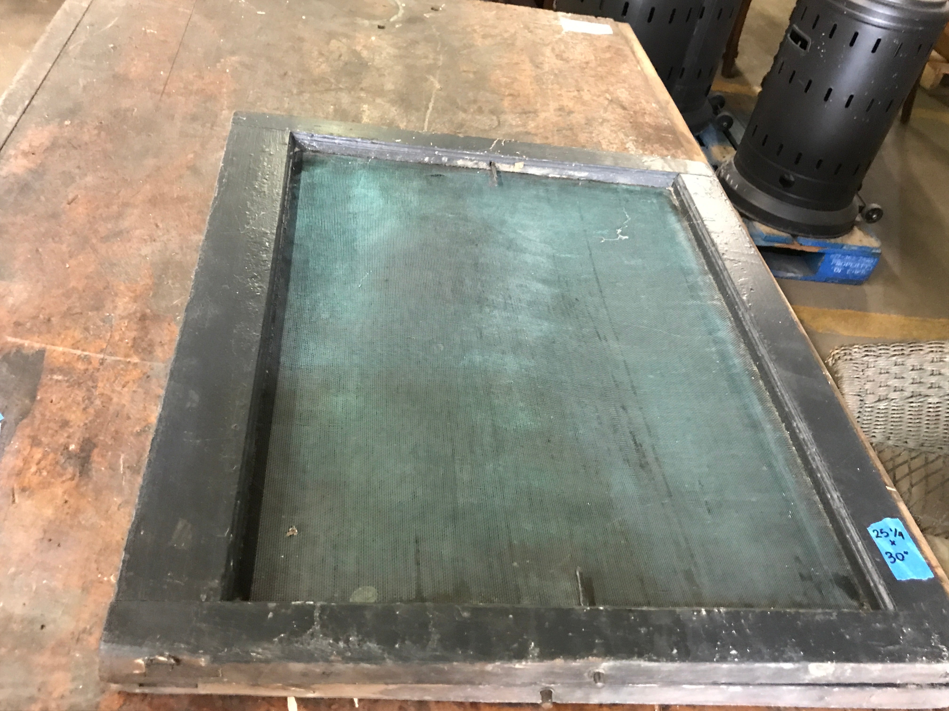 Wood frame window screen