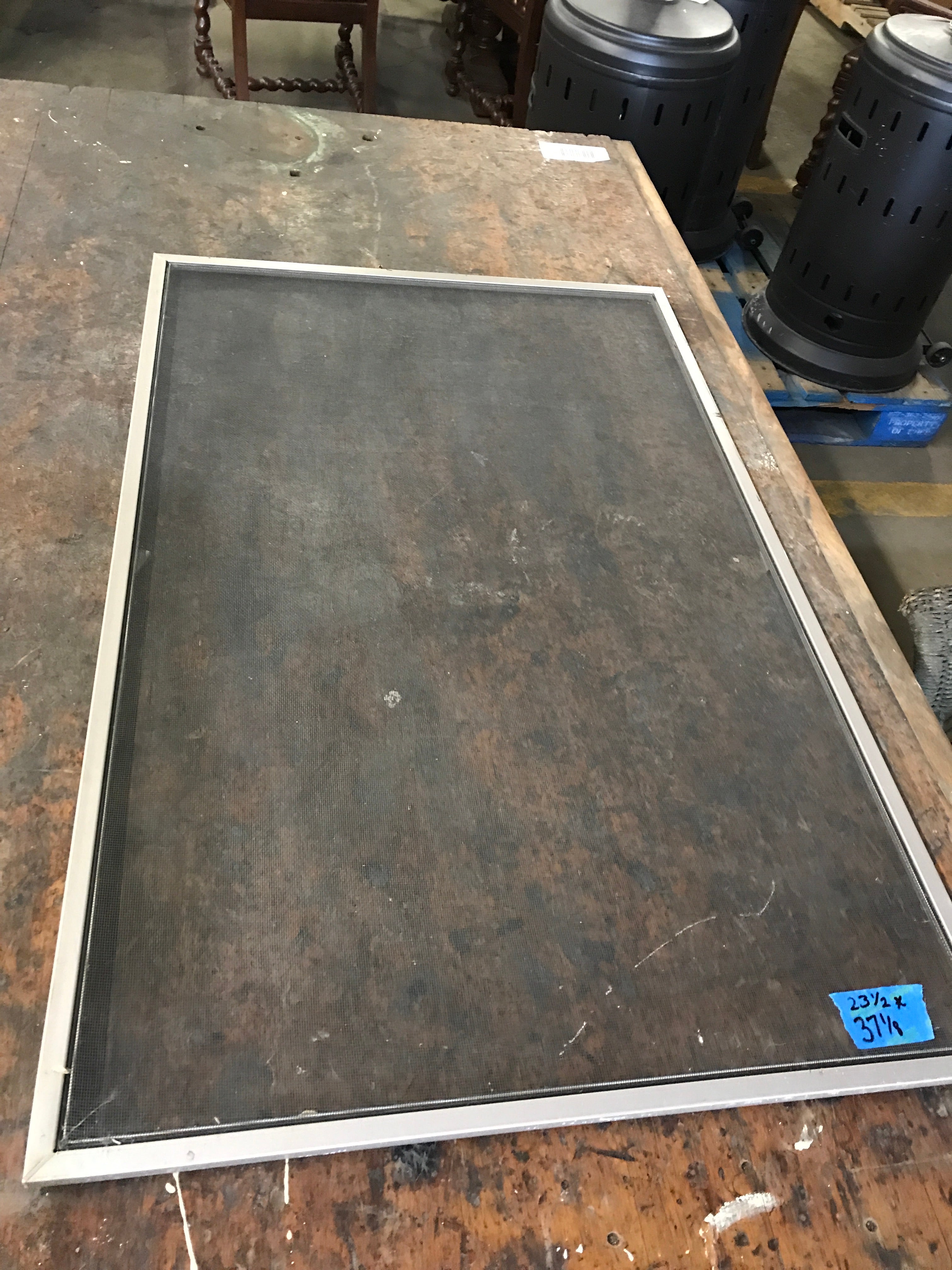 Metal frame window screen