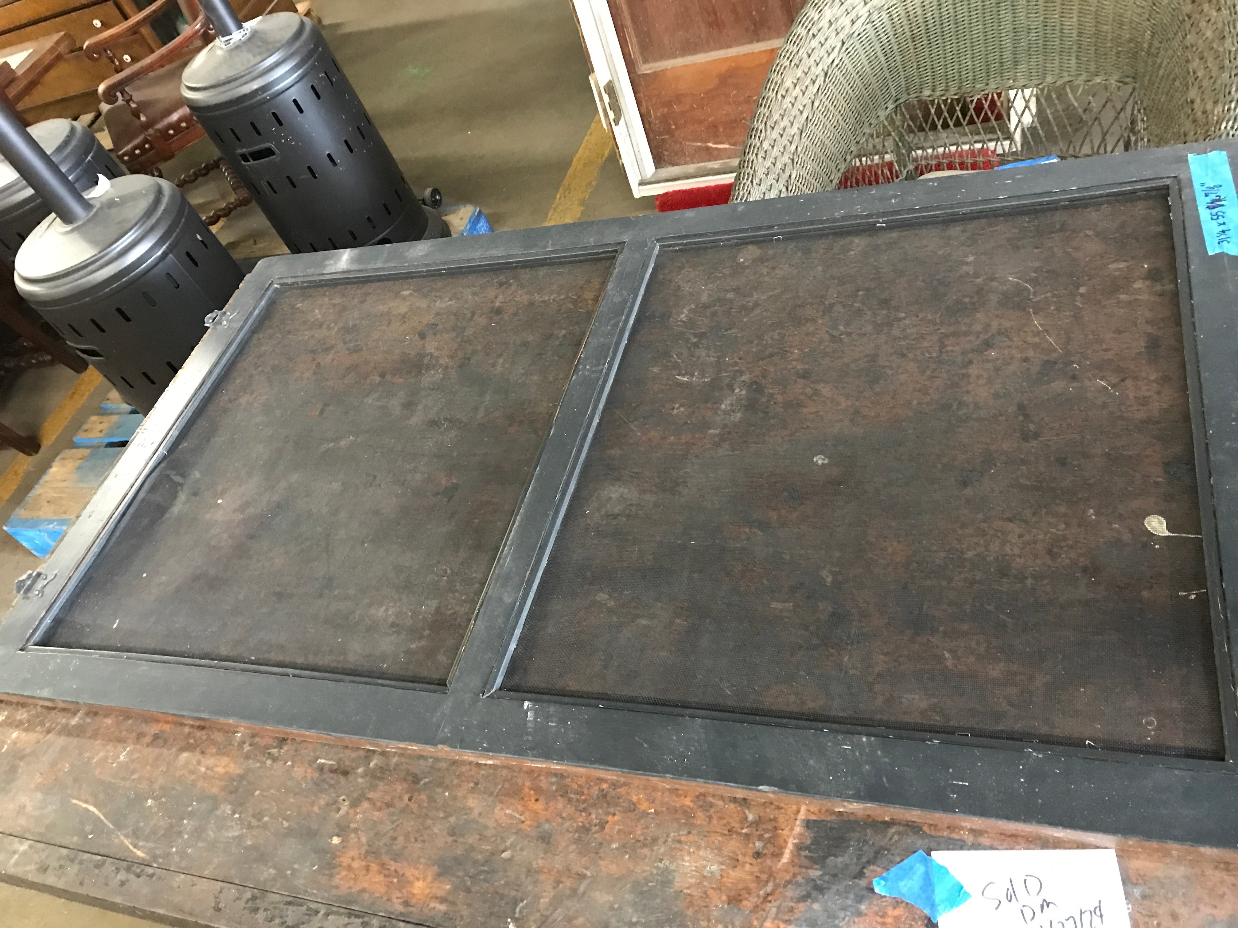 Wood frame window screen
