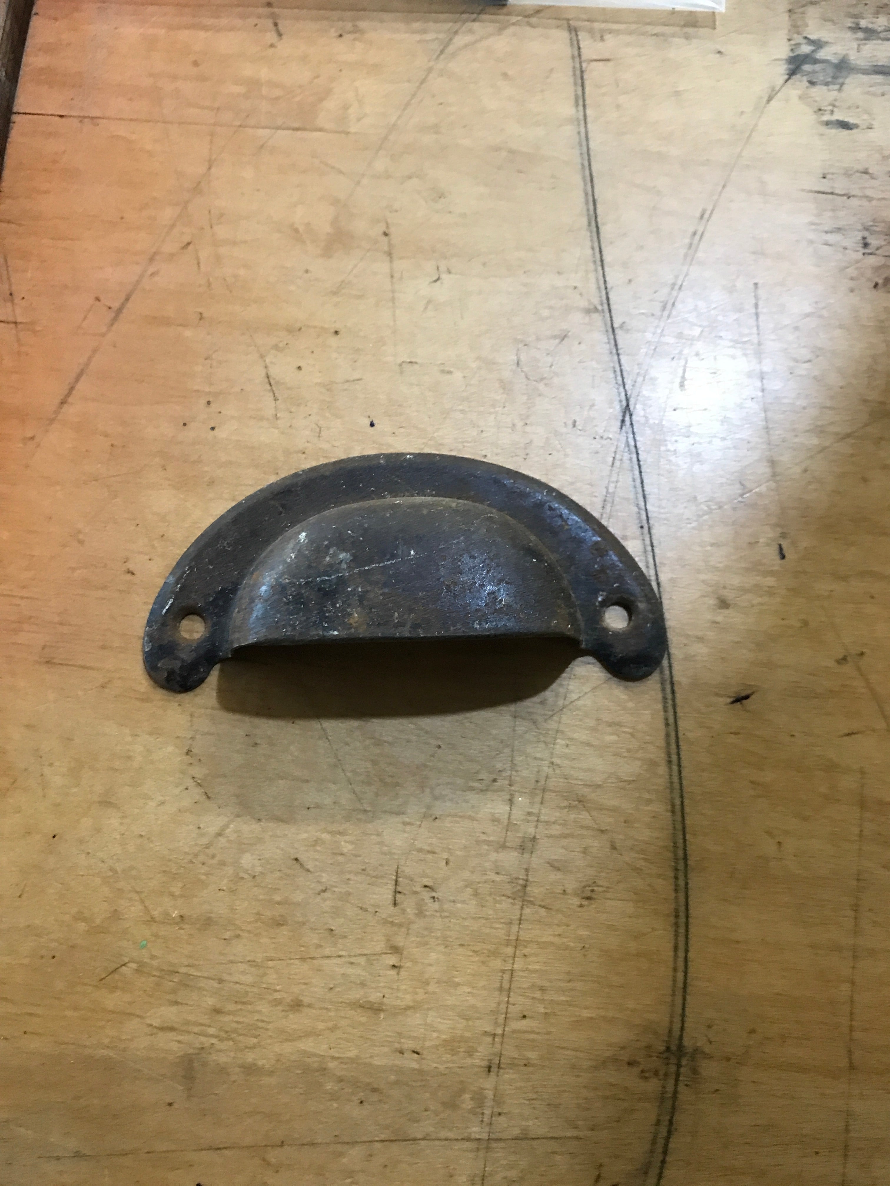 Round brass drawer pulls